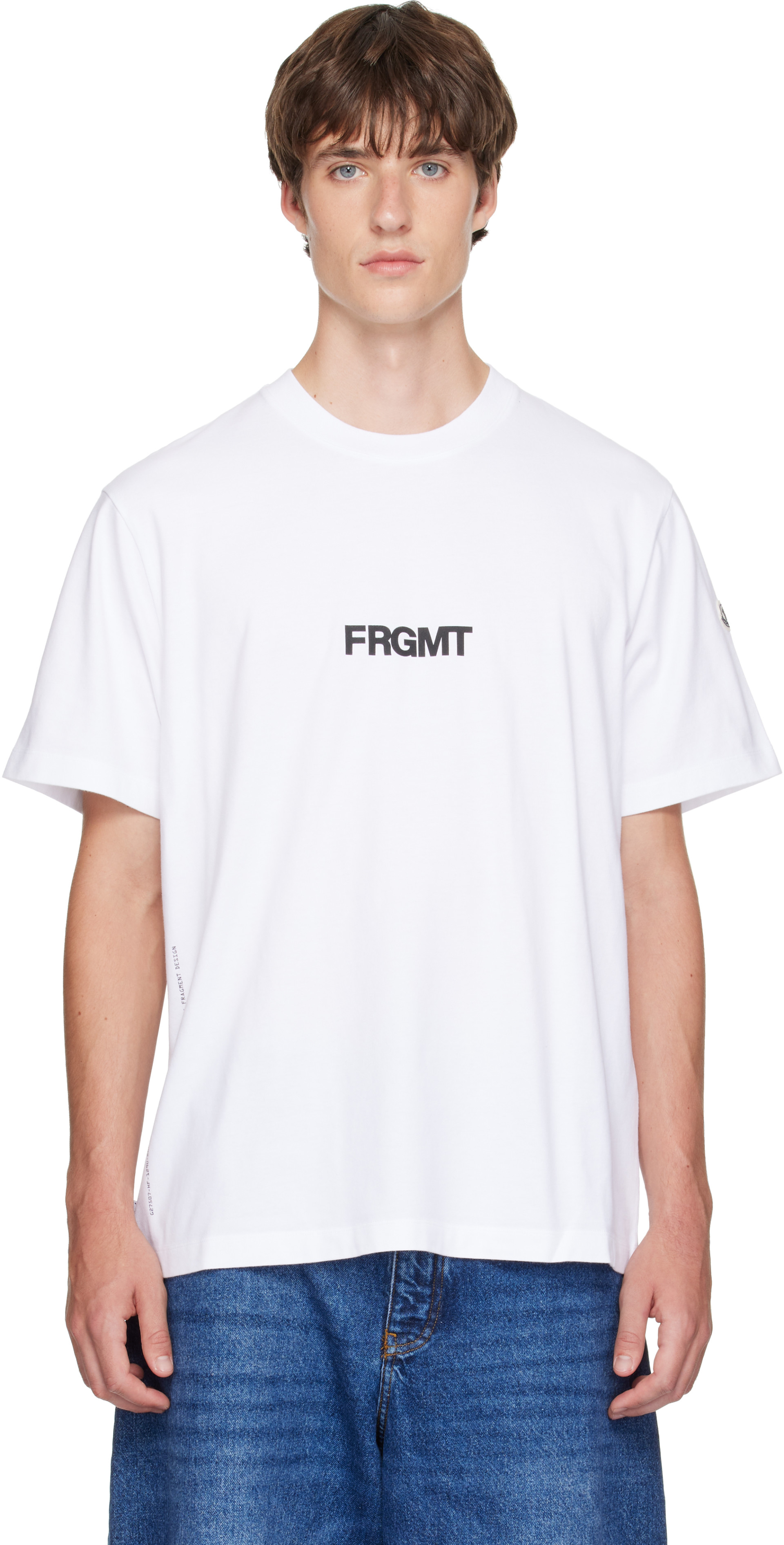 Moncler Genius: Moncler x Fragment White Dog Print T-shirt