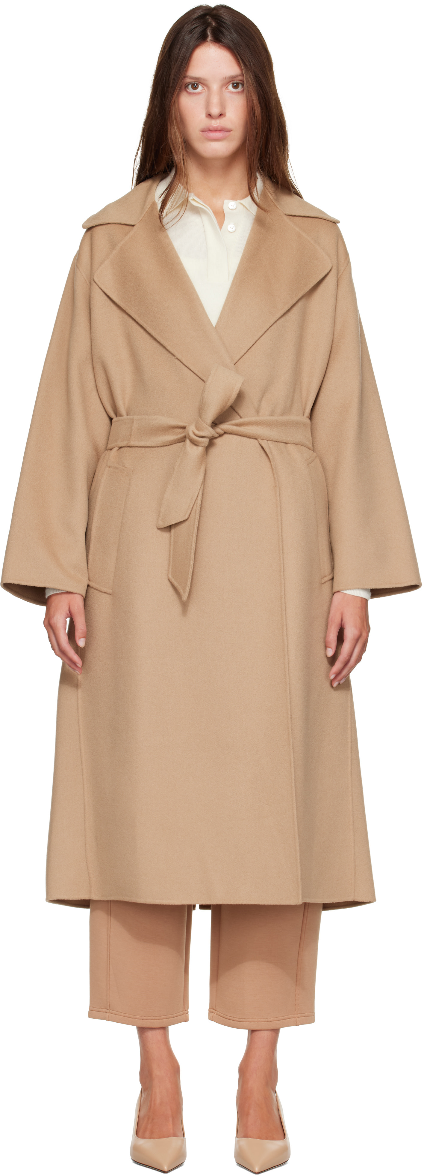 Weekend Max Mara: ベージュ Operoso コート | SSENSE 日本