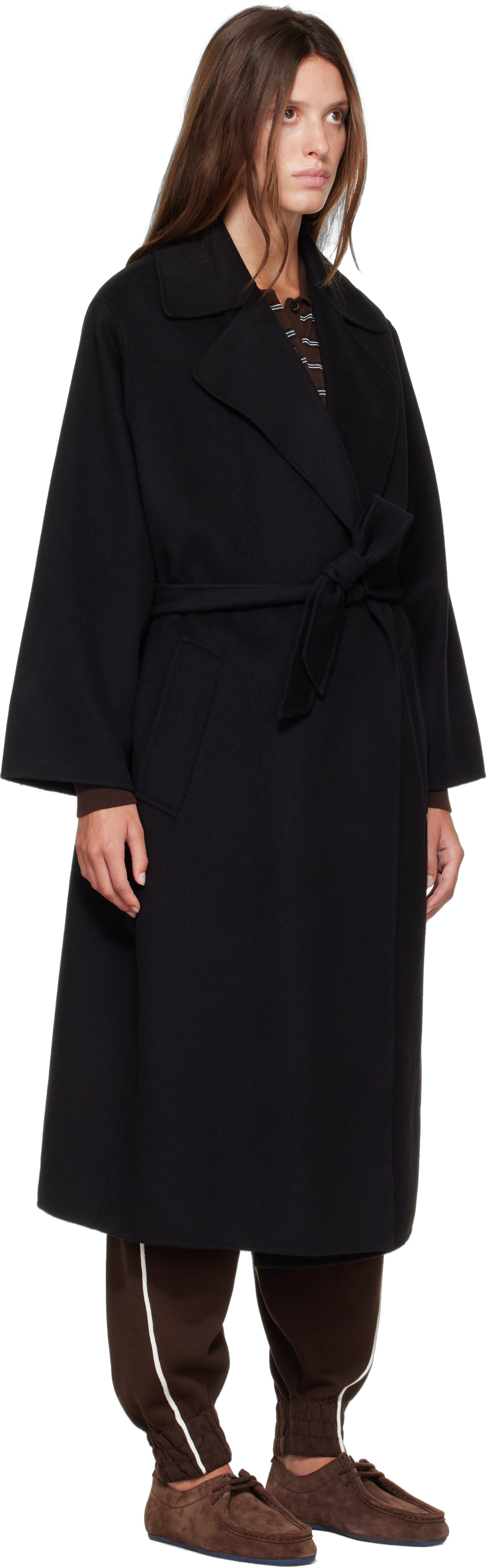 Weekend Max Mara: ブラック Operoso コート | SSENSE 日本