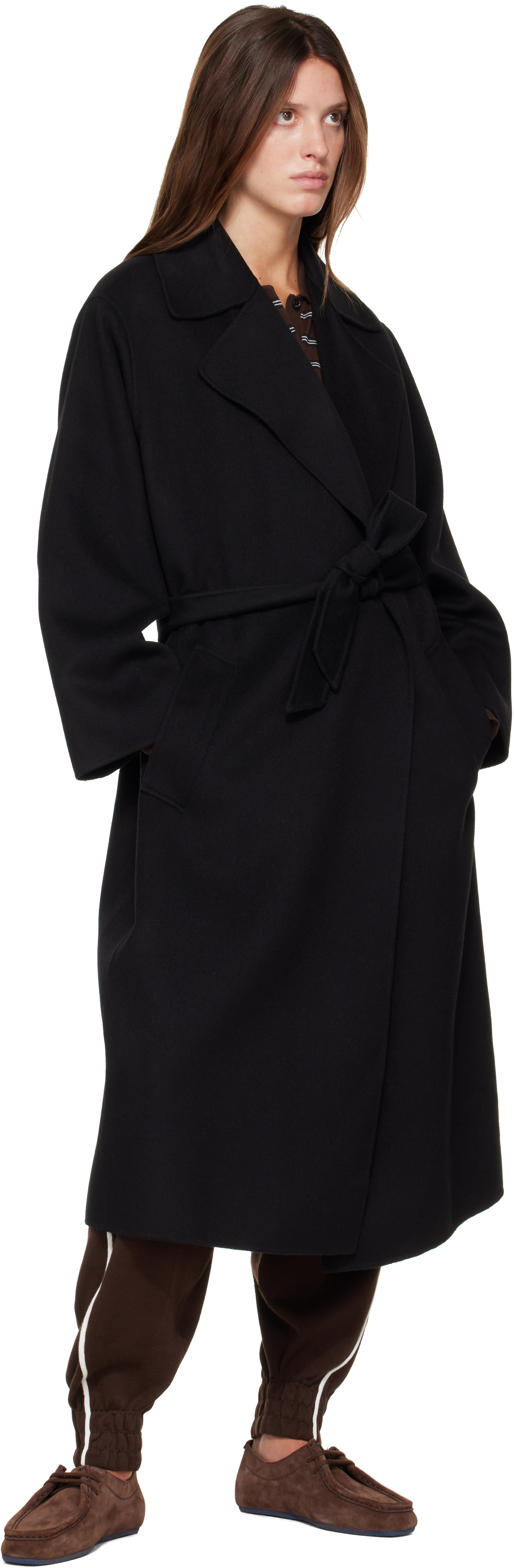Weekend Max Mara: ブラック Operoso コート | SSENSE 日本