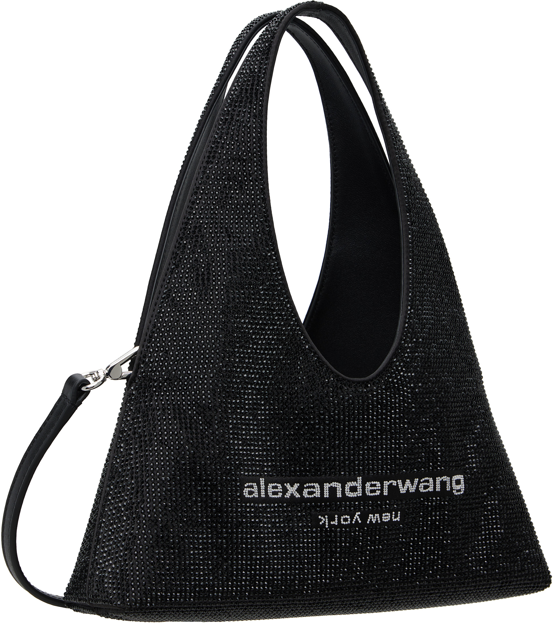 バッグ alexander wang bag Alexander Wang: Black Pike Crystal Mini Bag | SSENSE