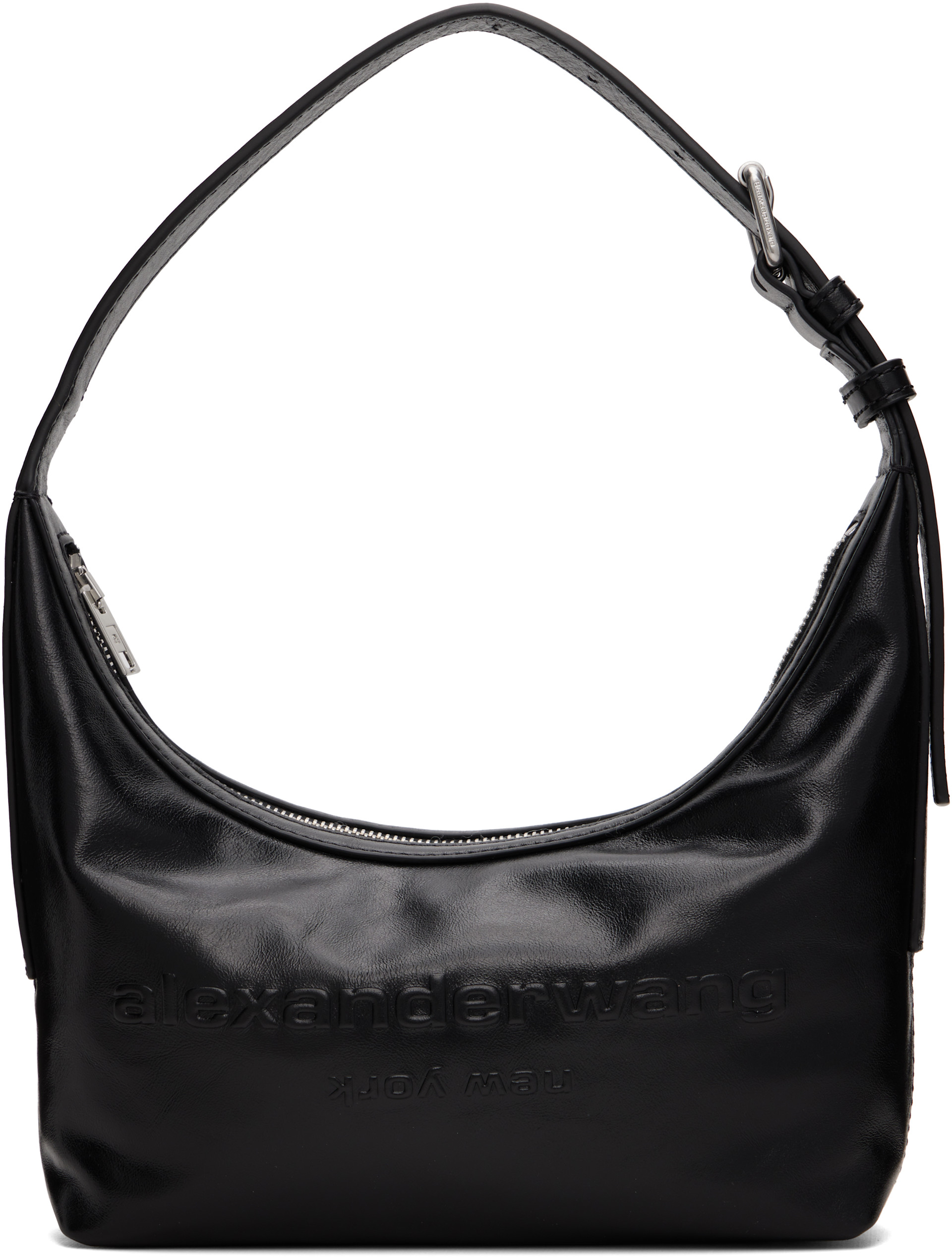 Alexander Wang: Black Punch Small Shoulder Bag | SSENSE