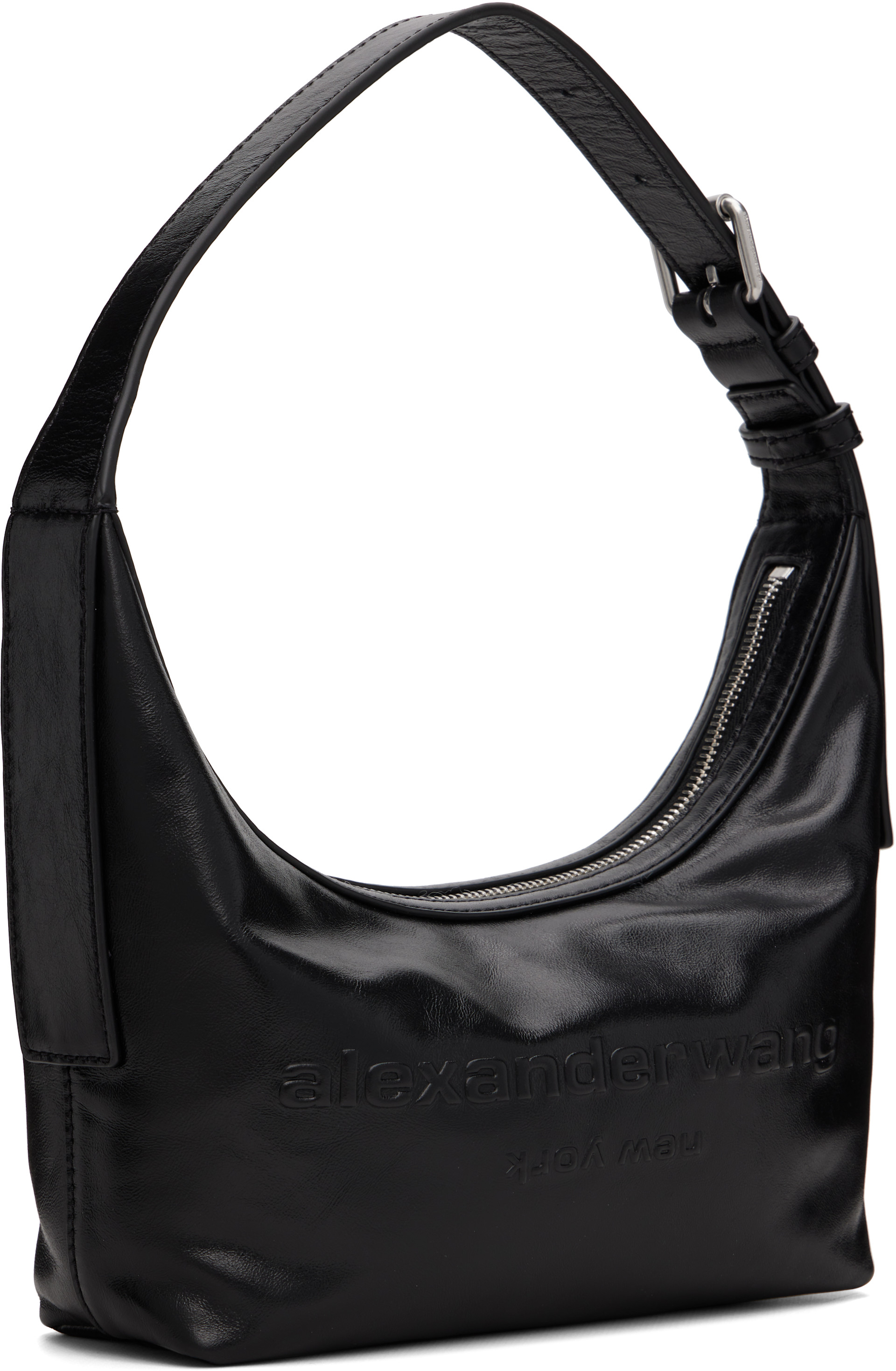 Alexander Wang: Black Punch Small Shoulder Bag | SSENSE