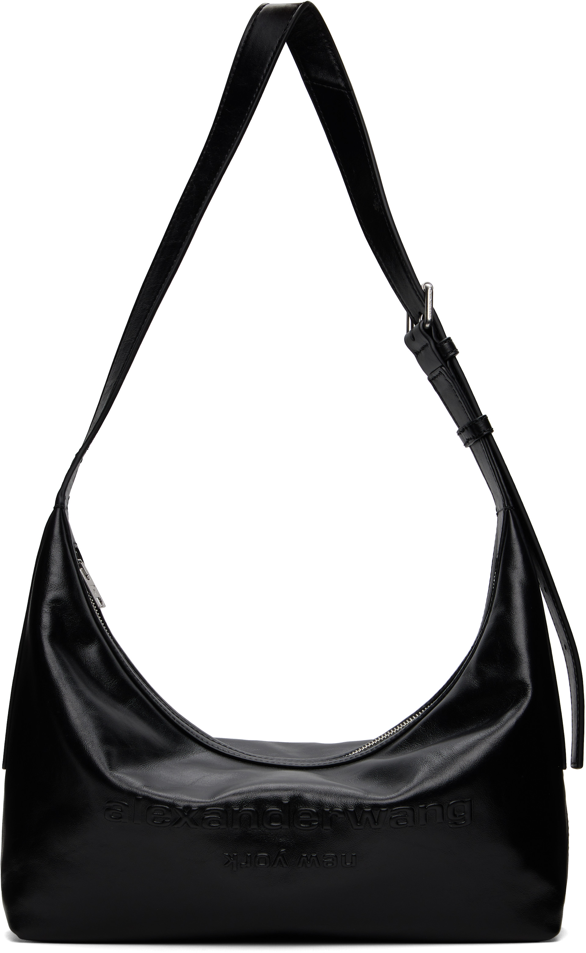 Alexander Wang: ブラック Punch Sling クロスボディバッグ | SSENSE 日本