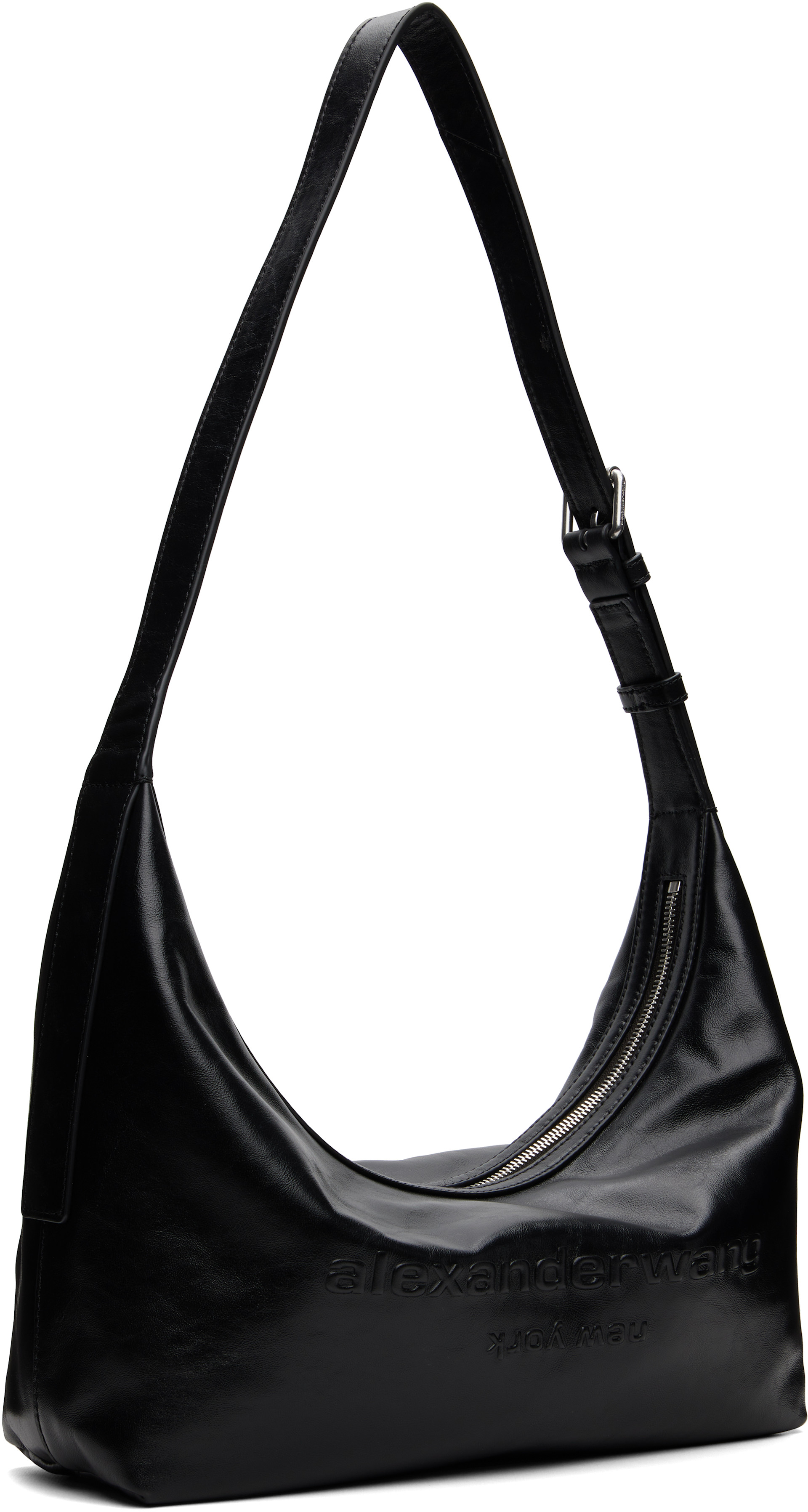 Alexander Wang: ブラック Punch Sling クロスボディバッグ | SSENSE 日本