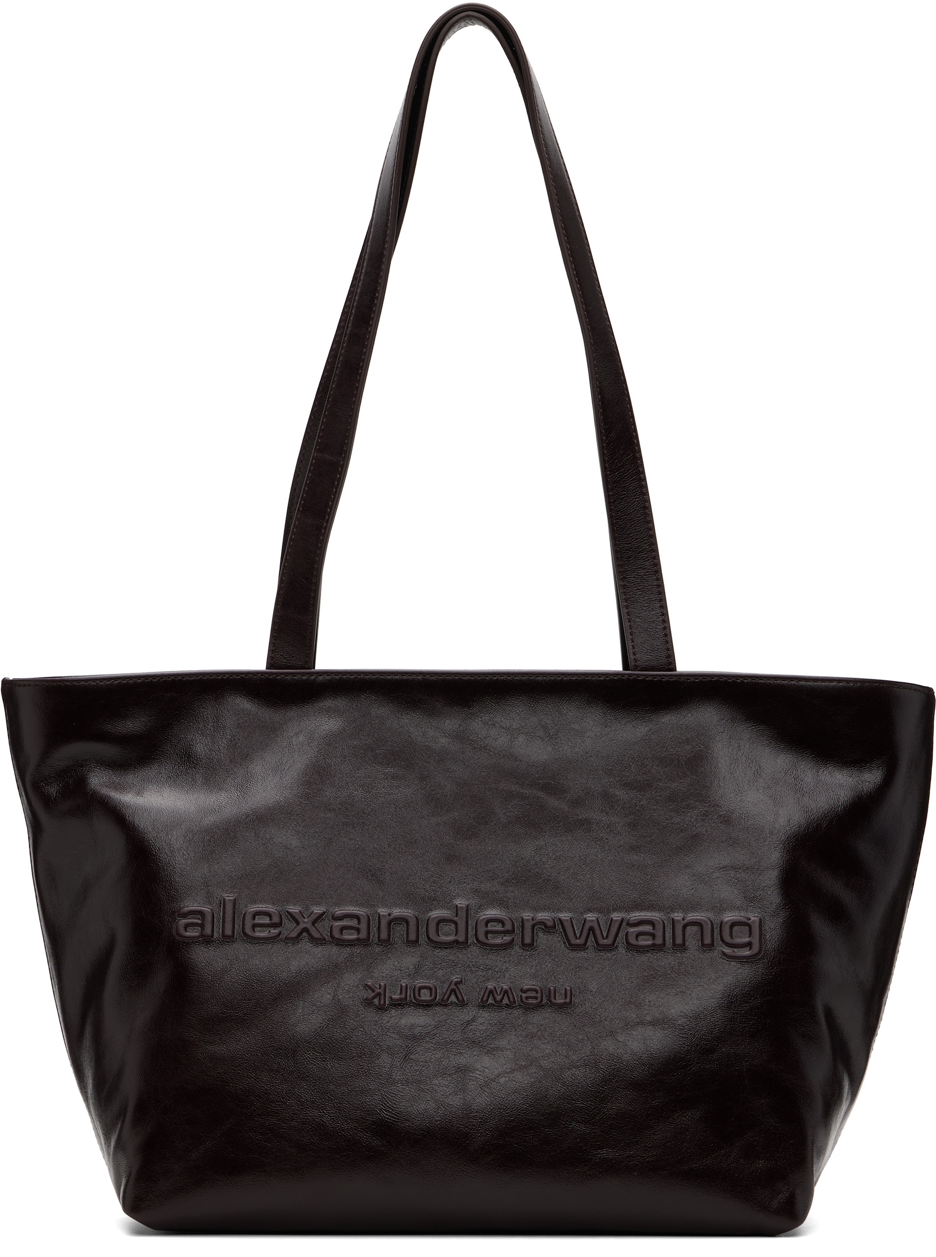 Alexander Wang: バーガンディ ミディアム Punch トートバッグ