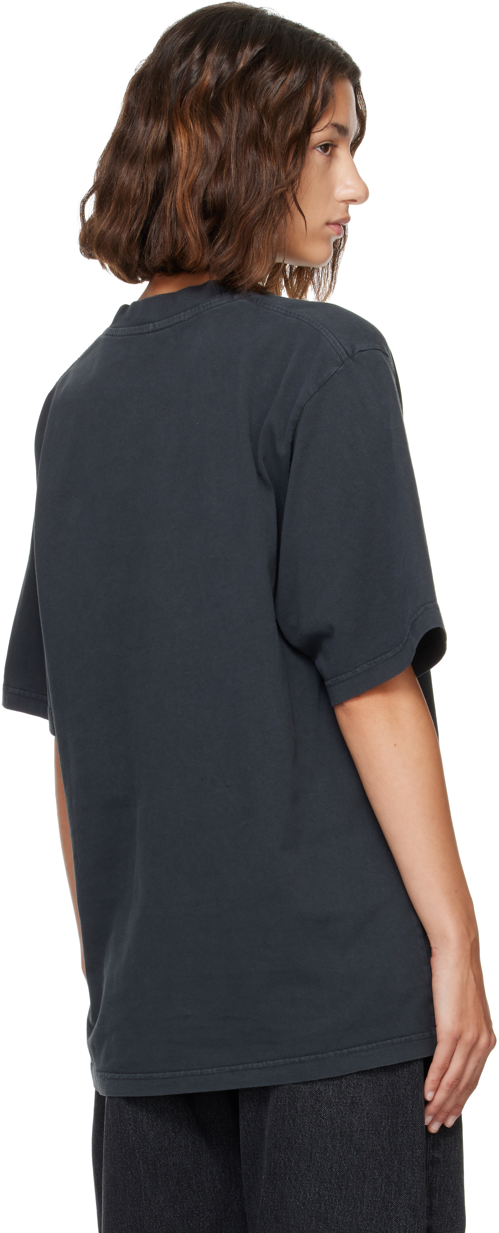 Alexander Wang: Black Crystal Hotfix Graphic T-shirt | SSENSE