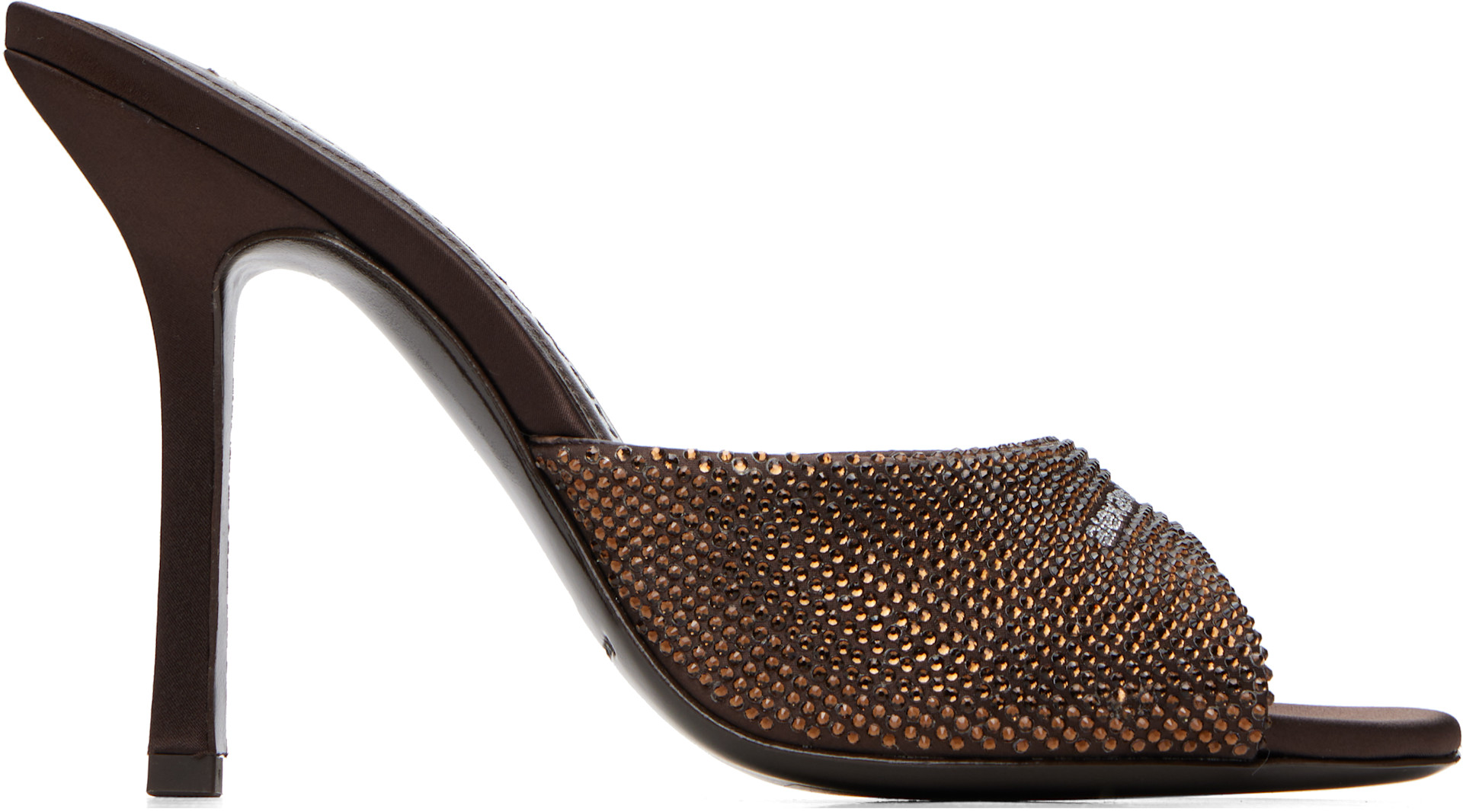 Alexander Wang: Brown Cher 105MM Mule Heeled Sandals | SSENSE