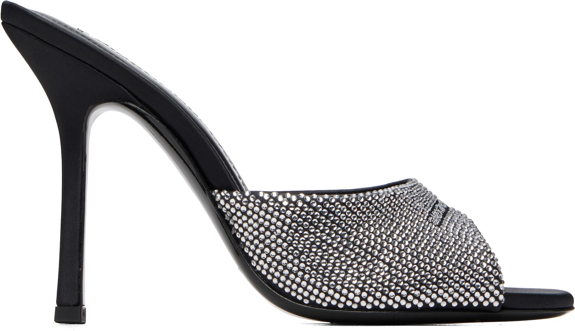 Alexander Wang: ブラック＆シルバー Cher Crystal Hotfix 105 ヒール