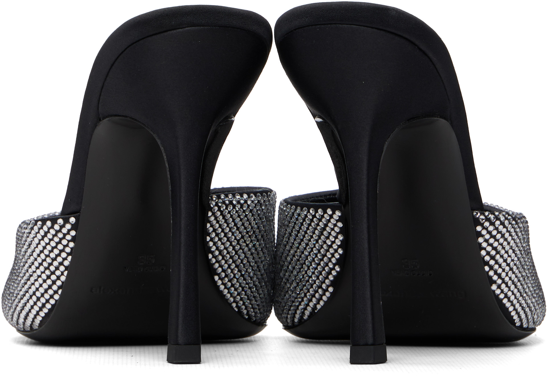 Alexander Wang: ブラック＆シルバー Cher Crystal Hotfix 105 ヒール