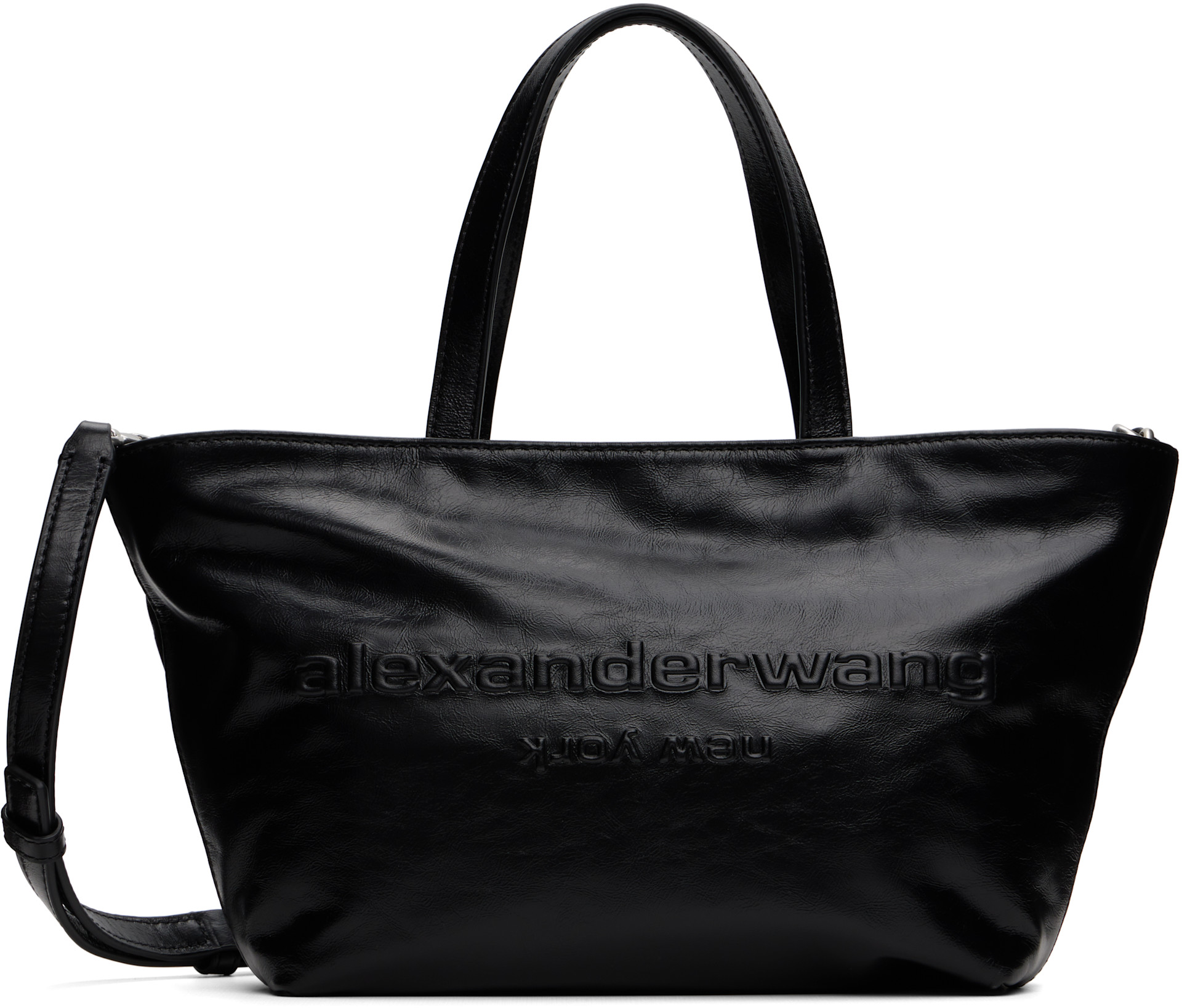 Alexander Wang - Mini cabas noir à logo gaufré