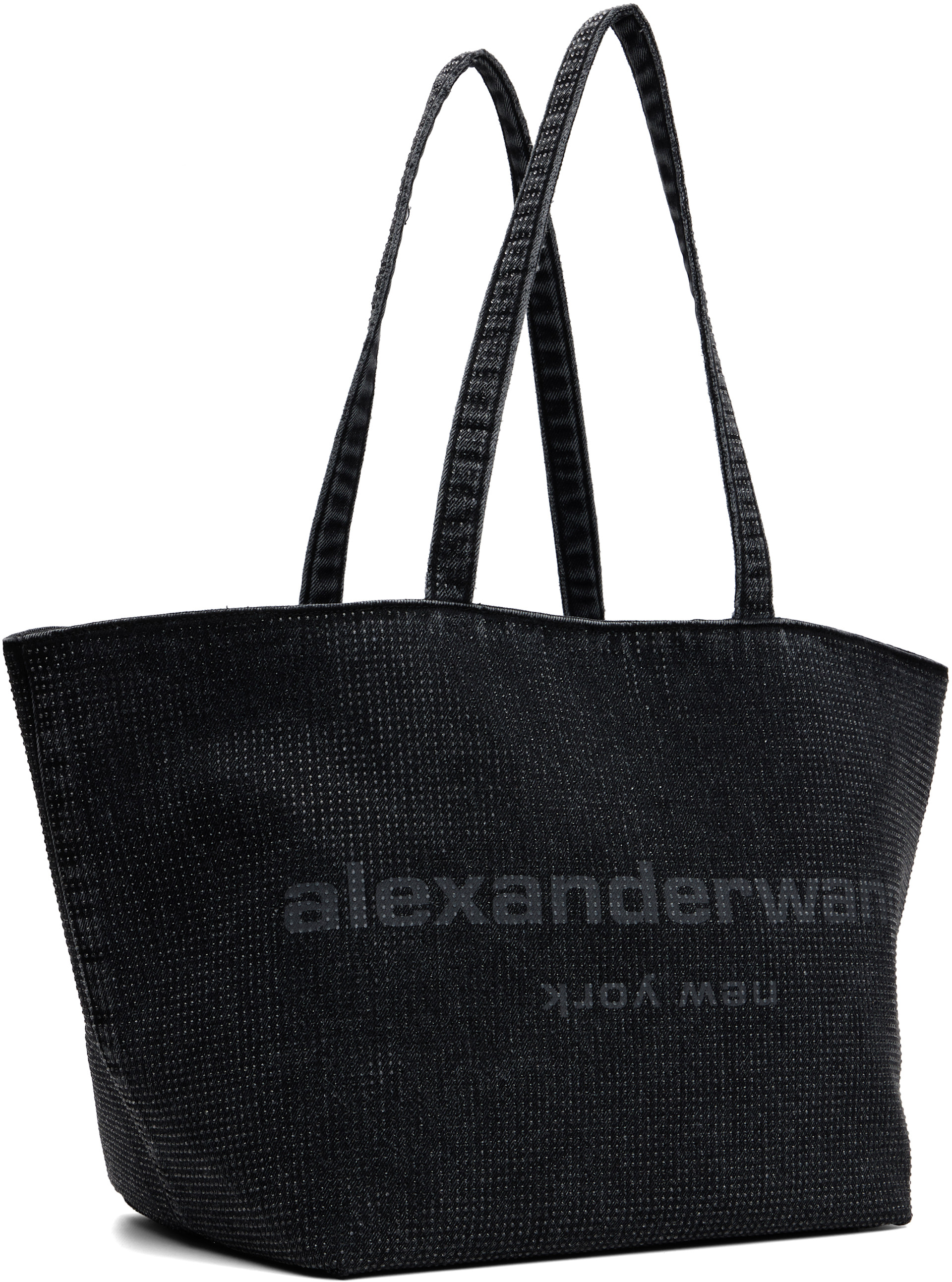 Alexander Wang - Cabas noir à logo gaufré
