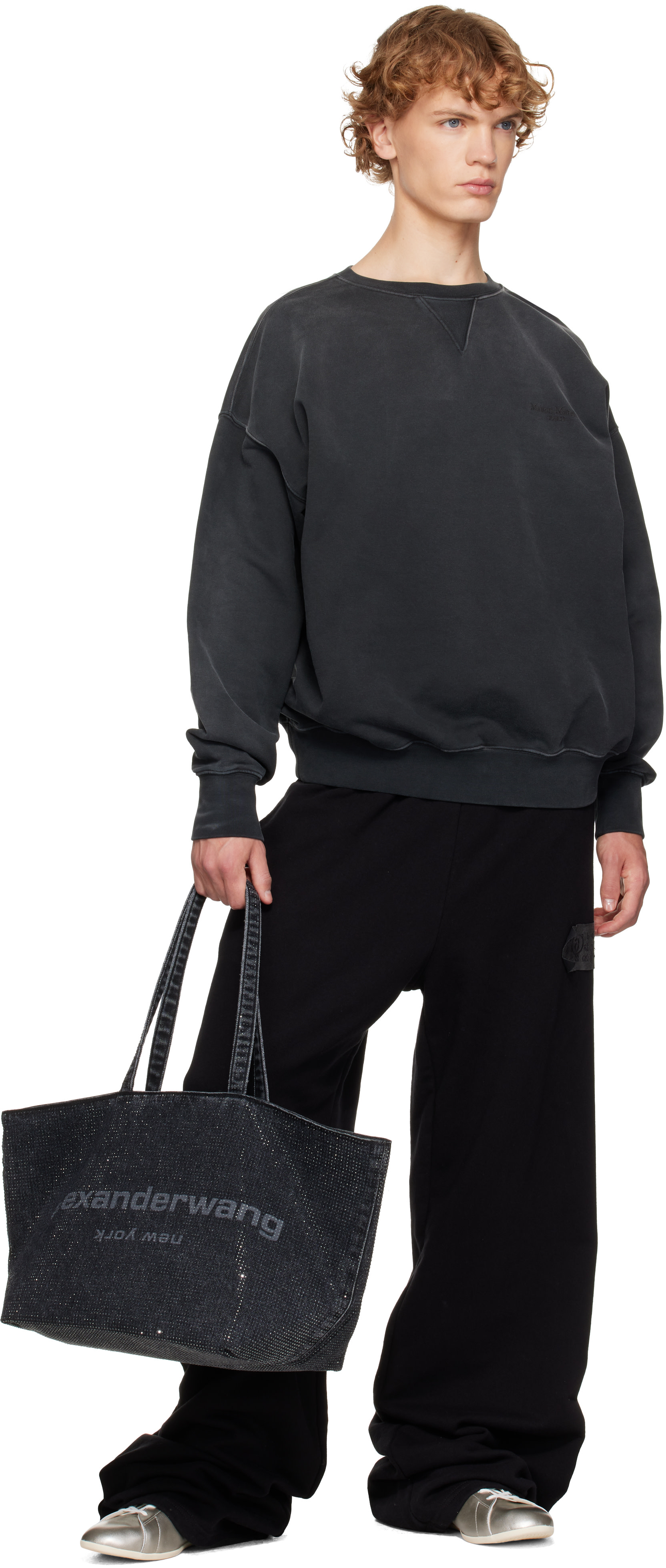 Alexander Wang - Cabas noir à logo gaufré