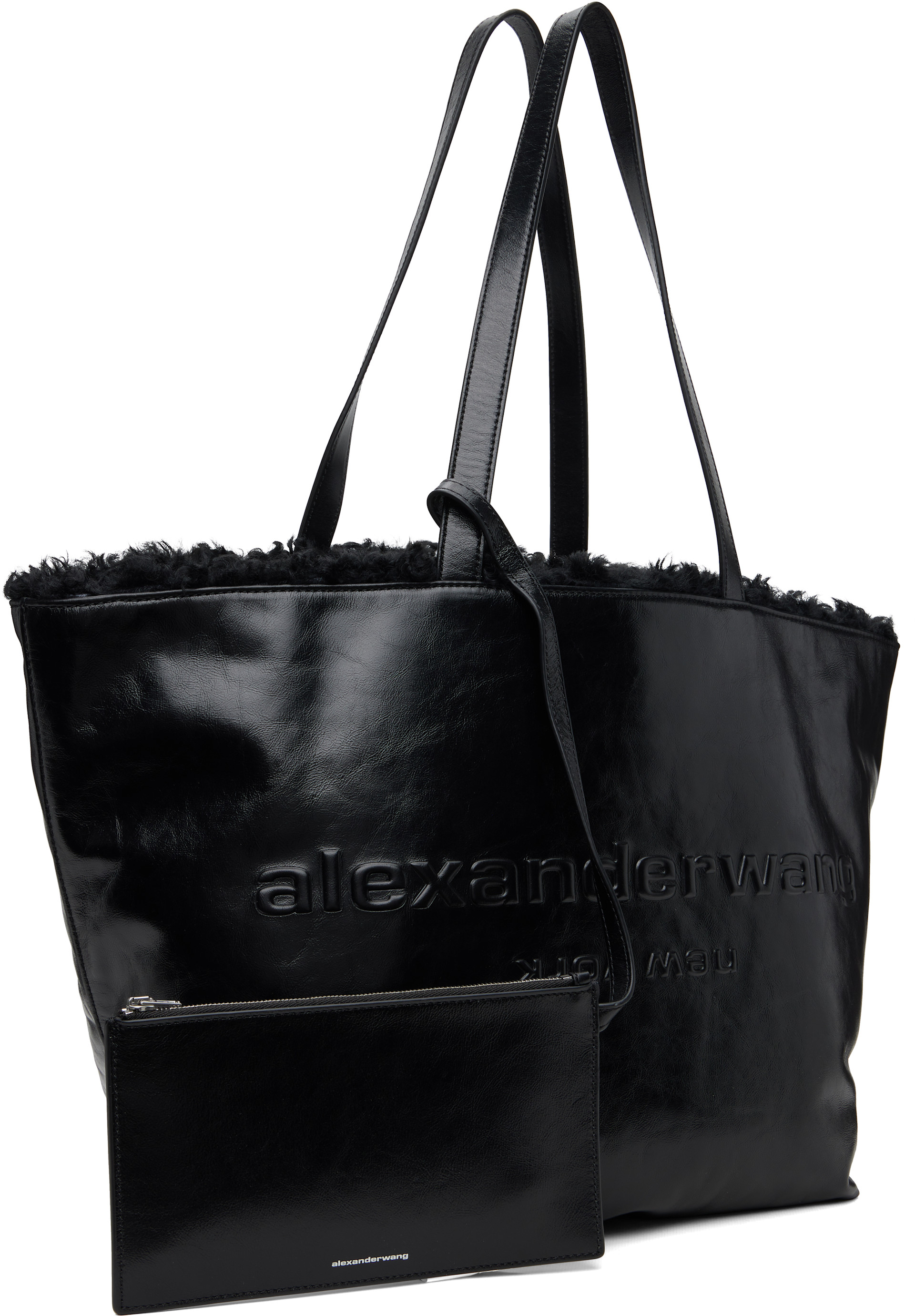 Alexander Wang - Cabas noir à logo gaufré