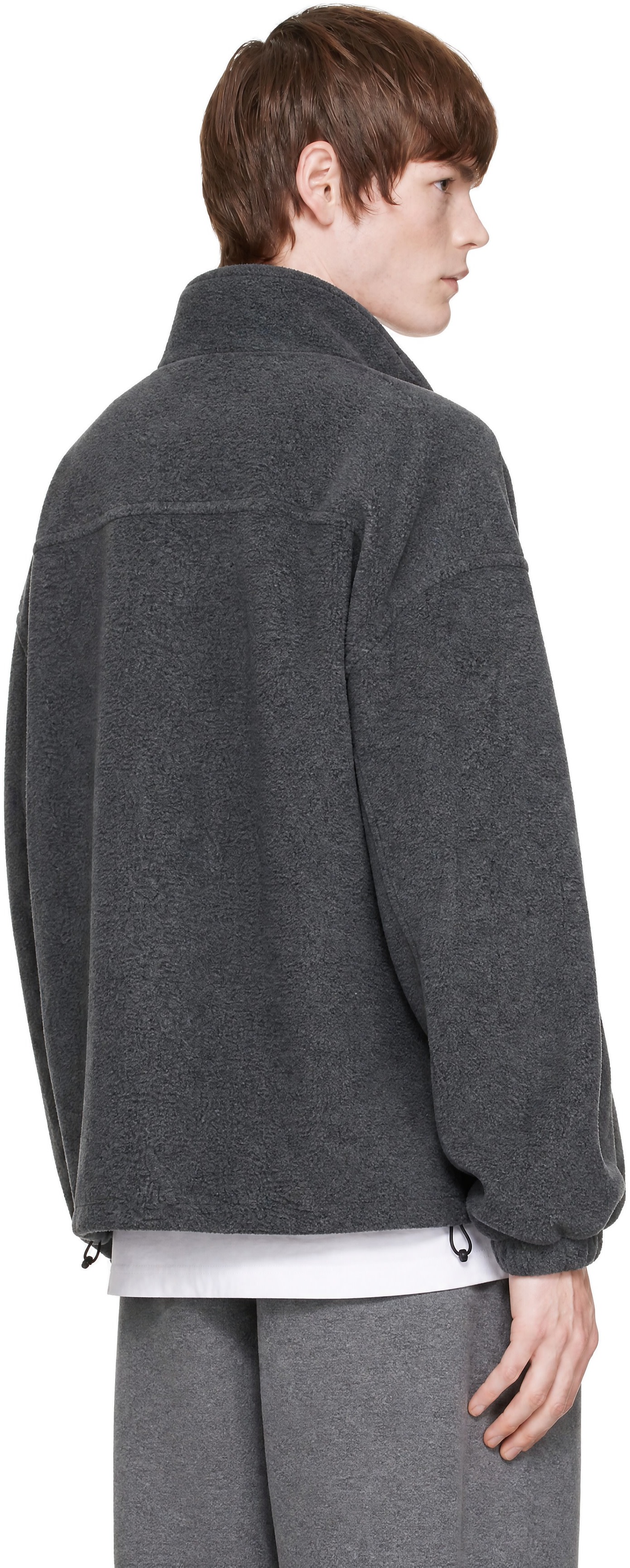 Alexander Wang - Gray Reversible Funnel Track Jacket