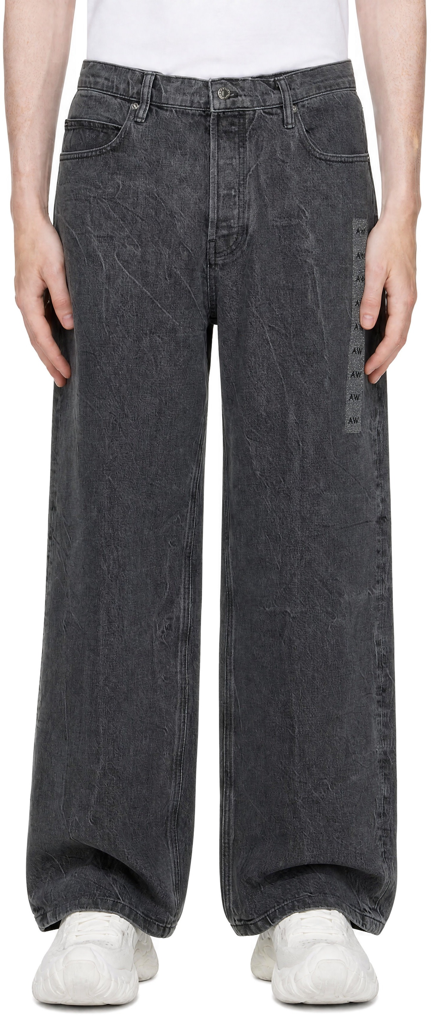 Alexander Wang - Gray Flasher Graphic Jeans