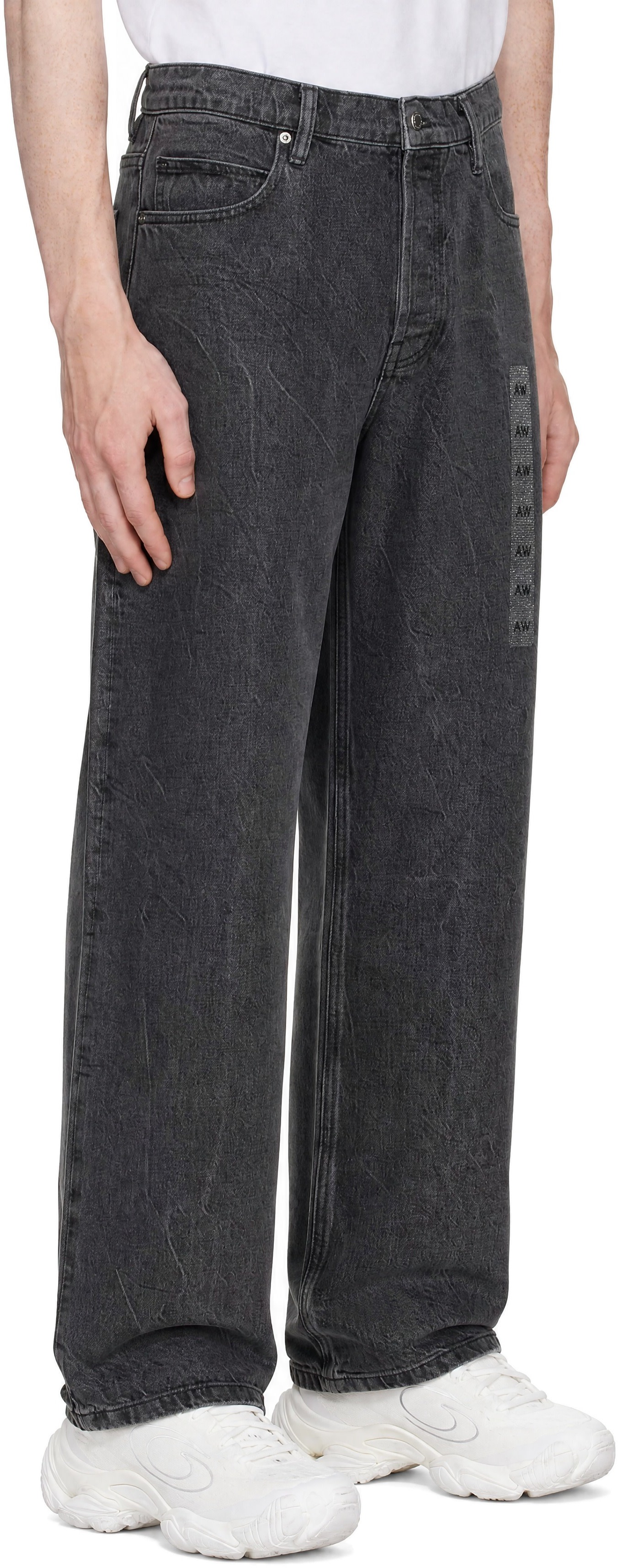 Alexander Wang - Gray Flasher Graphic Jeans