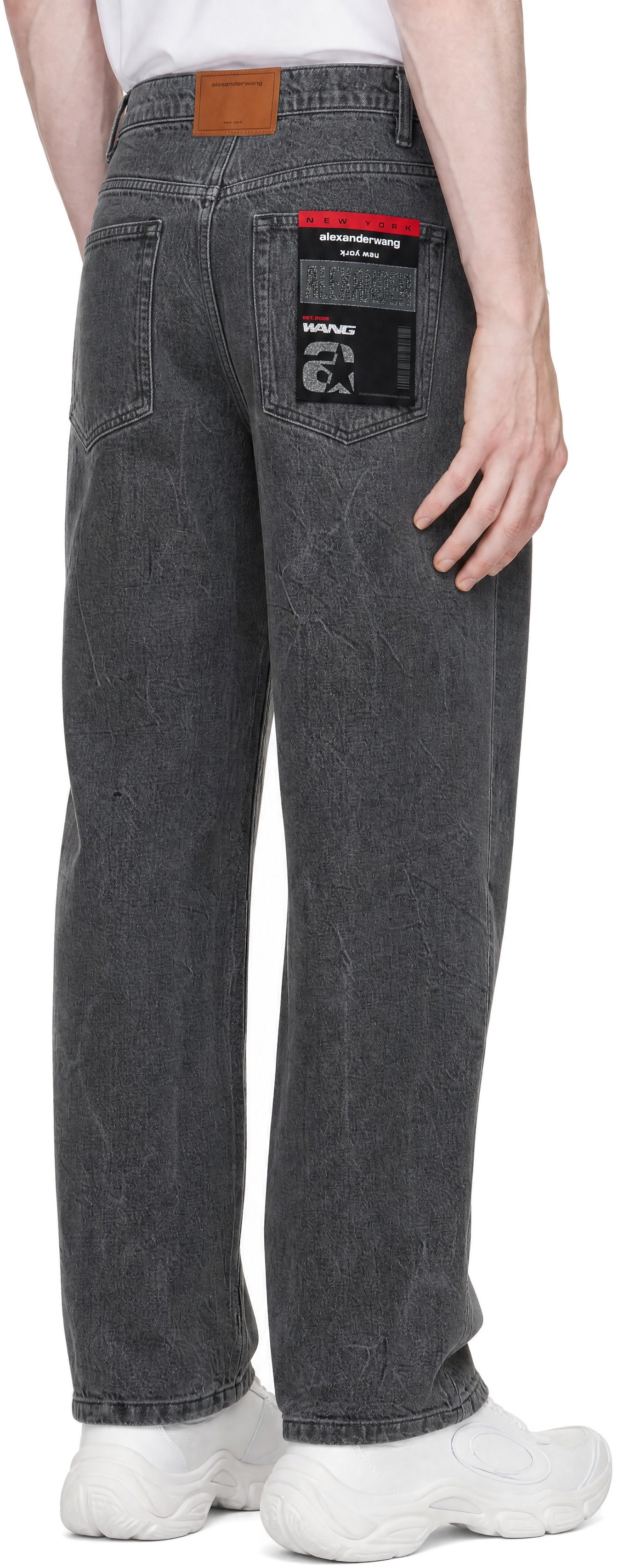 Alexander Wang - Gray Flasher Graphic Jeans