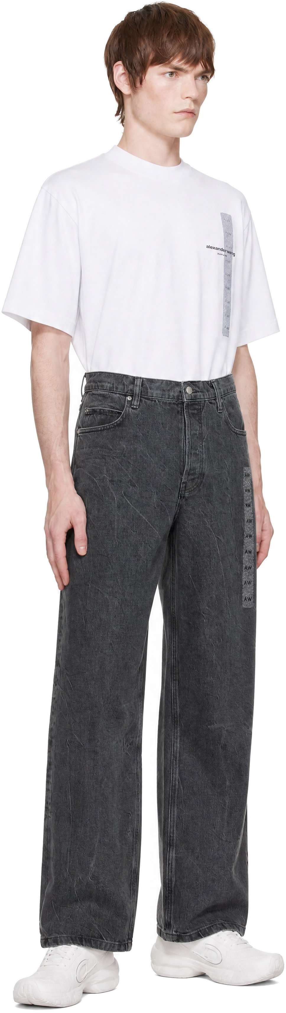 Alexander Wang - Gray Flasher Graphic Jeans