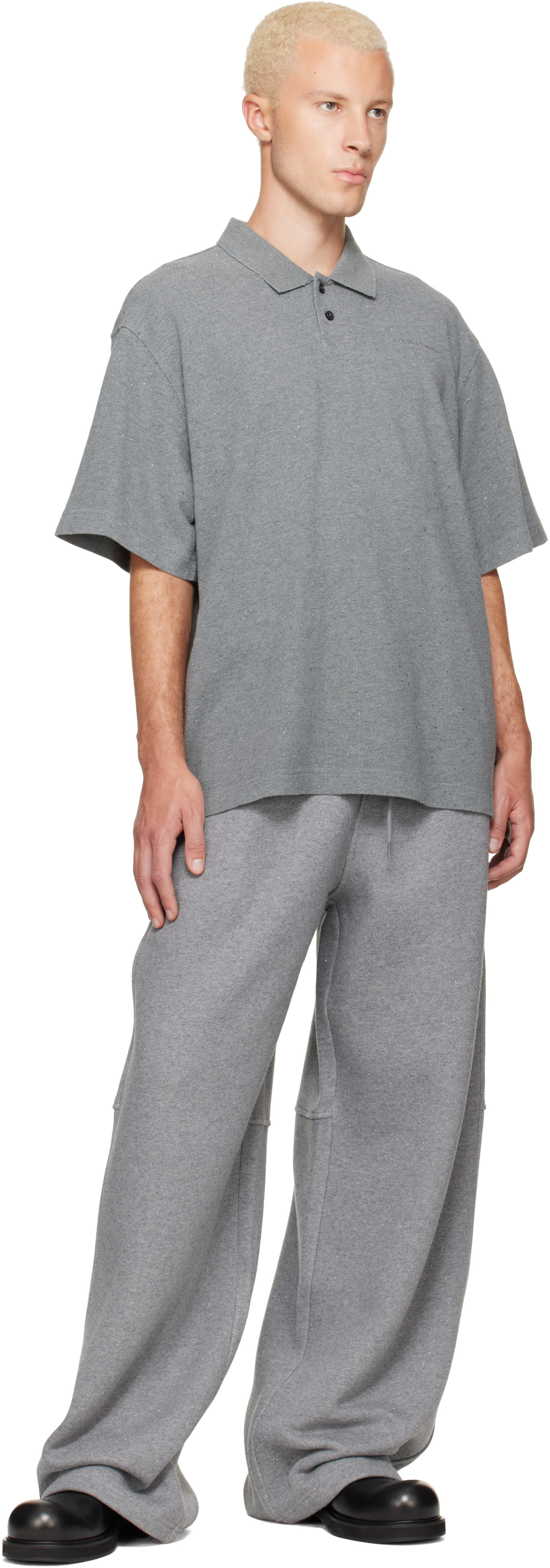 Alexander Wang - グレー ラインストーン ミッドライズ スウェットパンツ