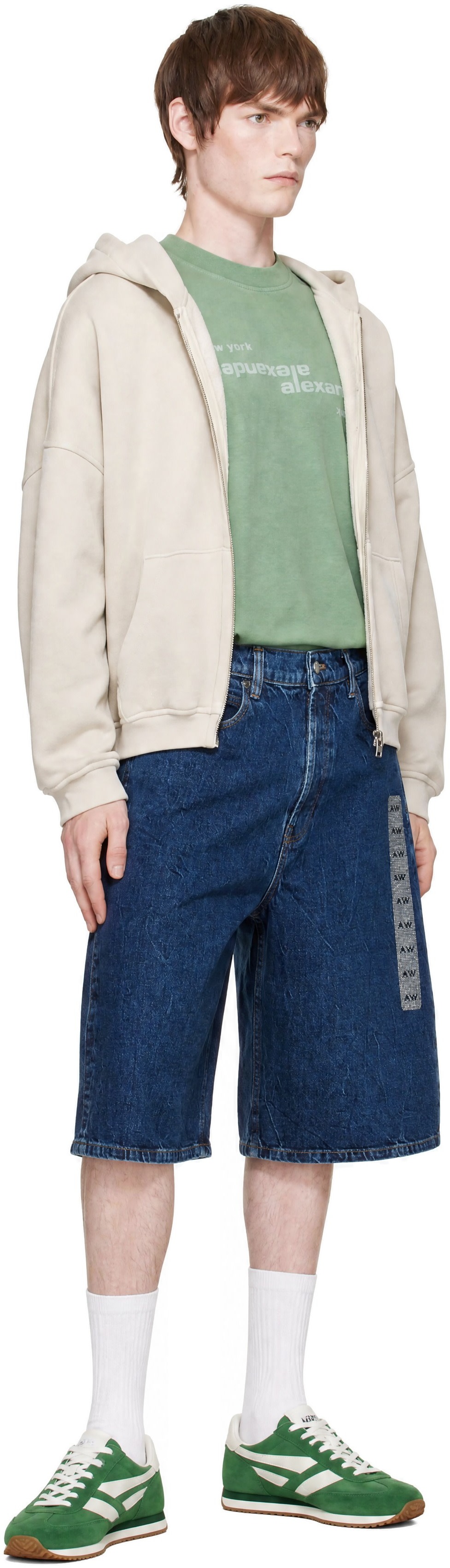 TOM FORD - 绿色 Suede Mick 运动鞋