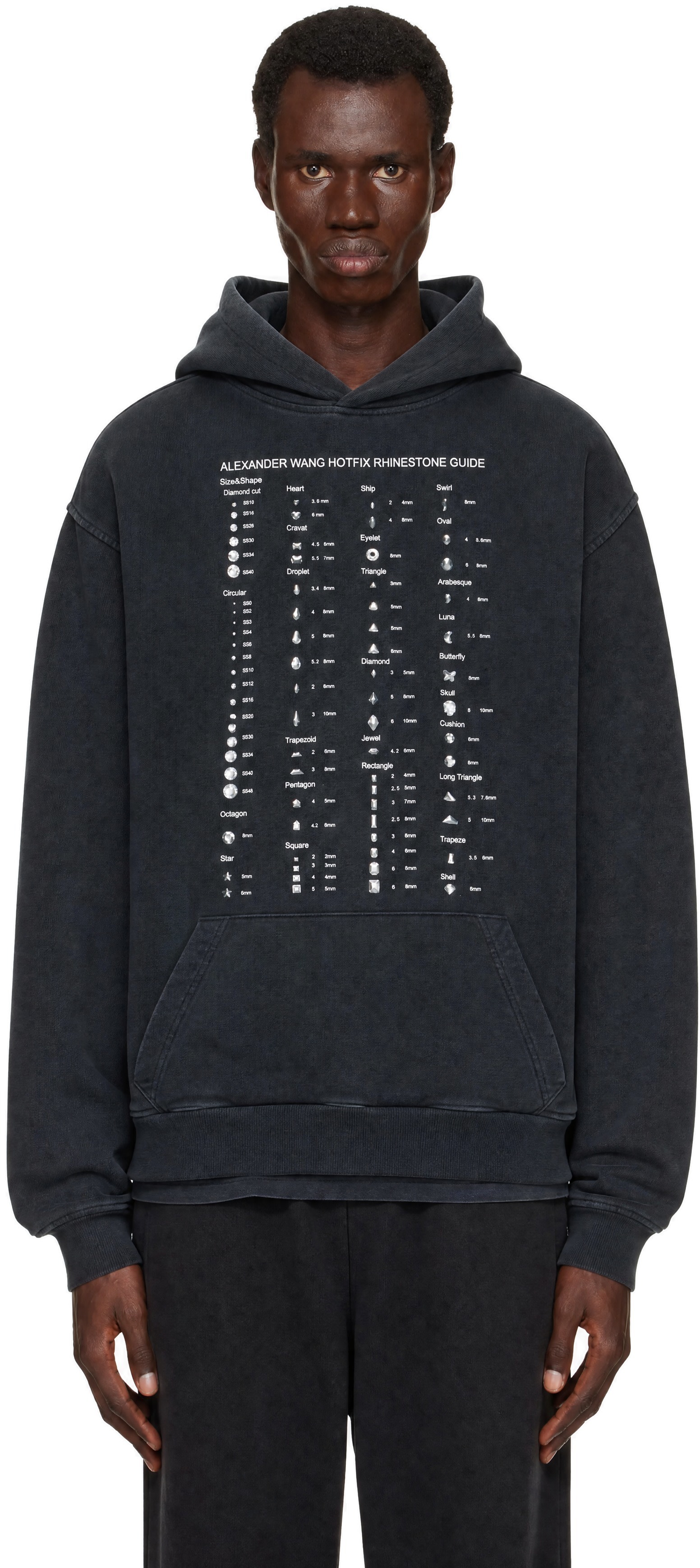 Alexander Wang - Pull à capuche graphique noir
