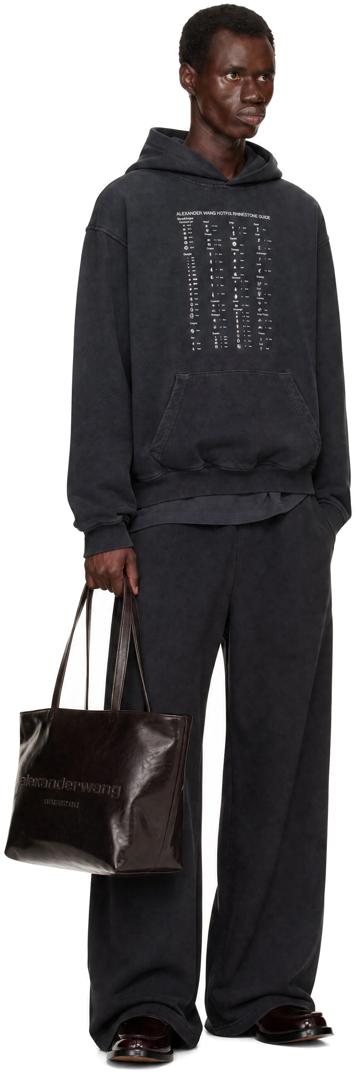 Alexander Wang - Pull à capuche graphique noir