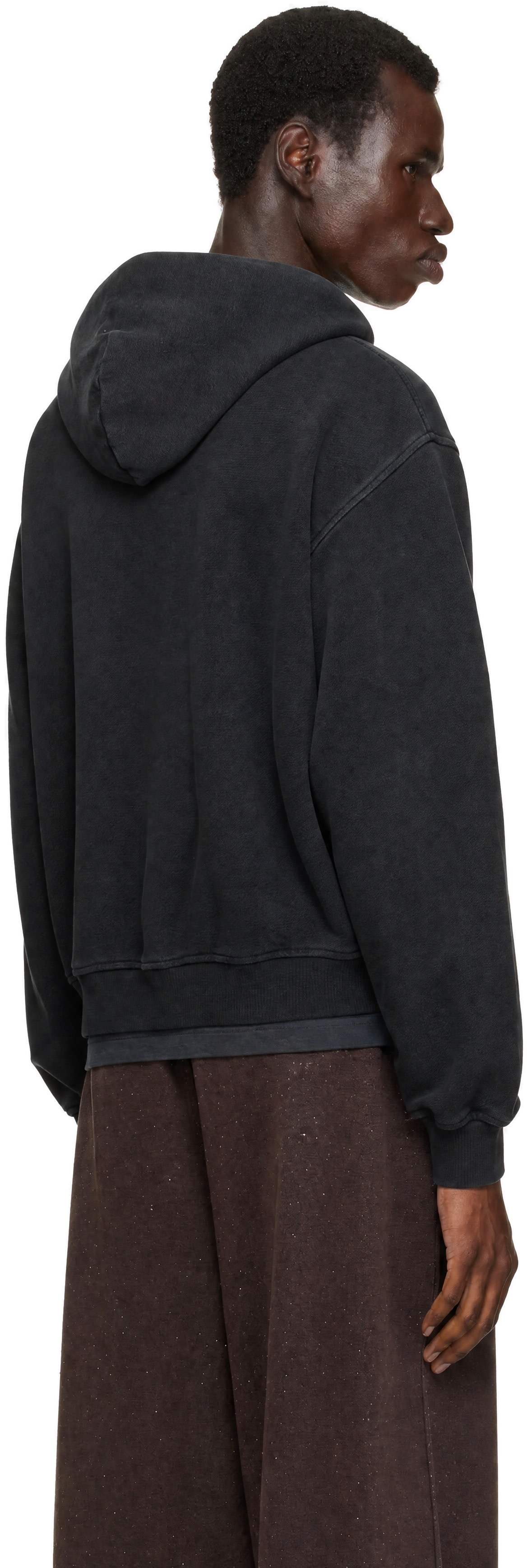 Alexander Wang - Pull à capuche noir à image à logo