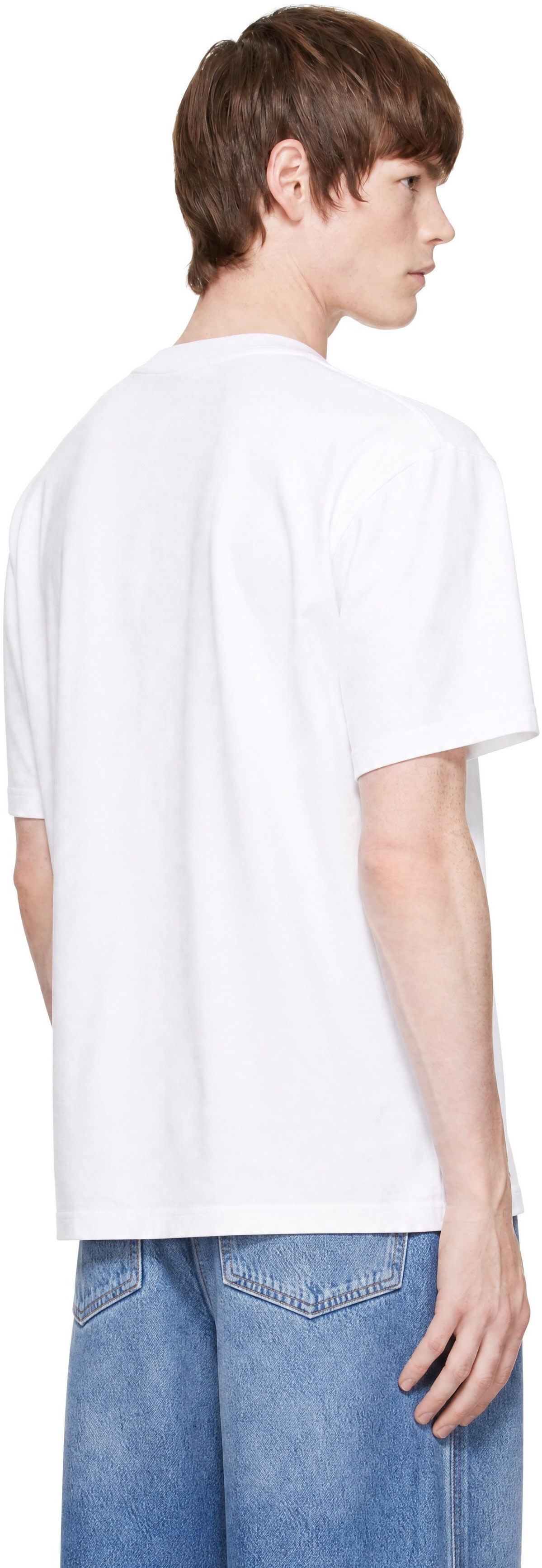 Alexander Wang: ホワイト Flasher Graphic 半袖Tシャツ | SSENSE 日本