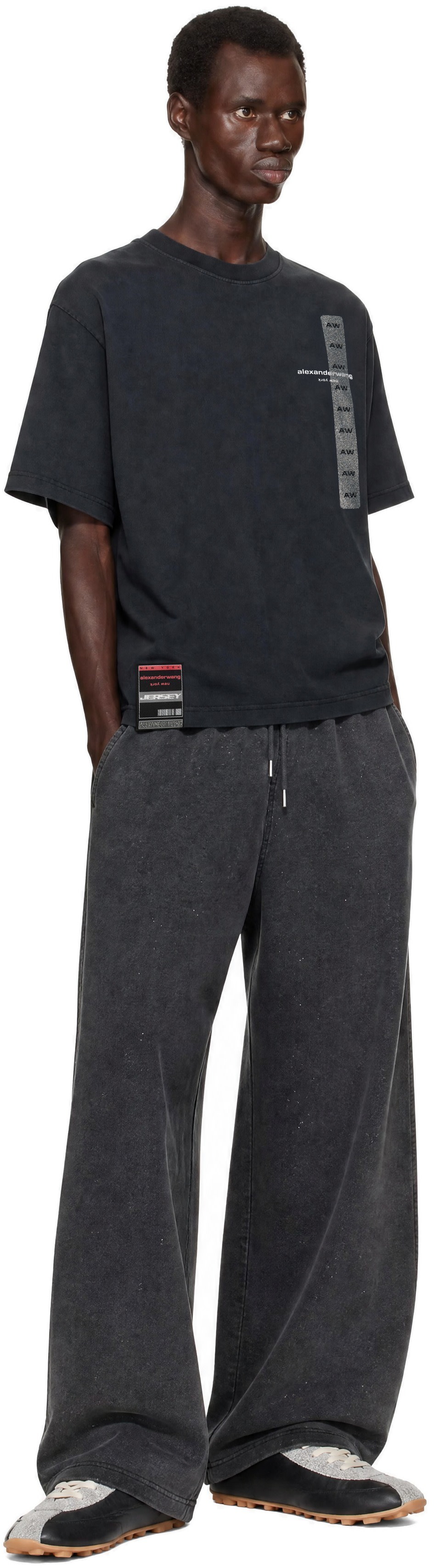 Alexander Wang: Black Short Sleeve Flasher Graphic T-shirt | SSENSE