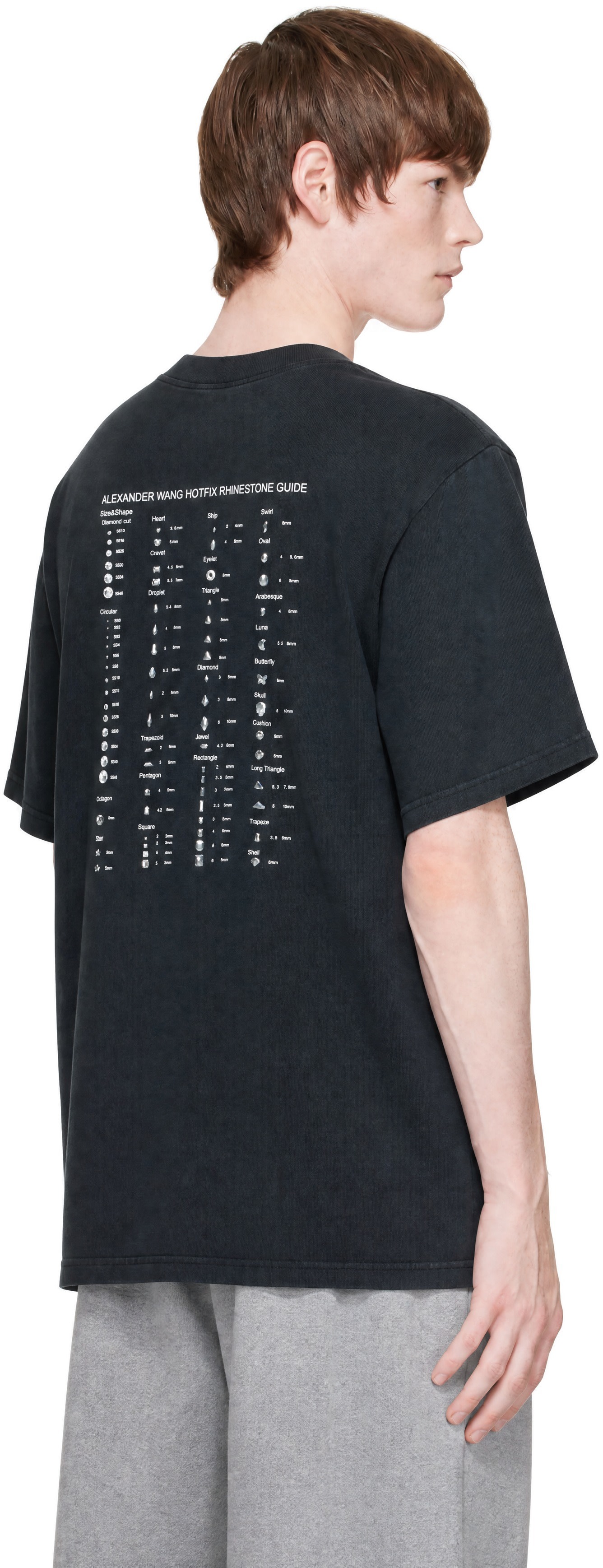 Alexander Wang: グレー Hotfix Card 半袖 グラフィックTシャツ