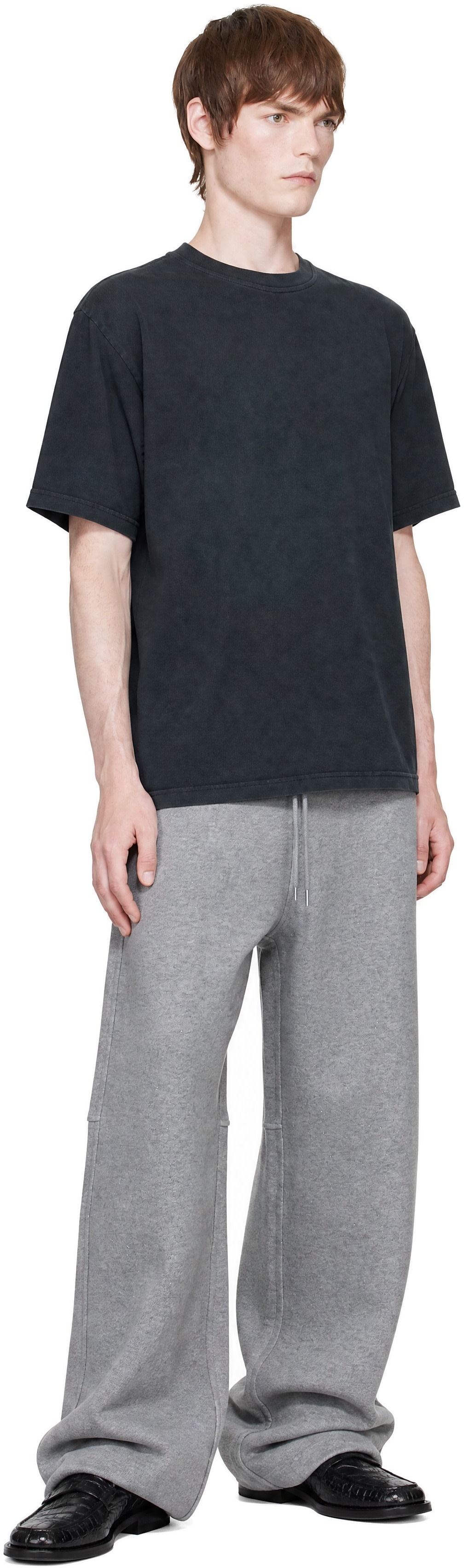 Alexander Wang: グレー Hotfix Card 半袖 グラフィックTシャツ