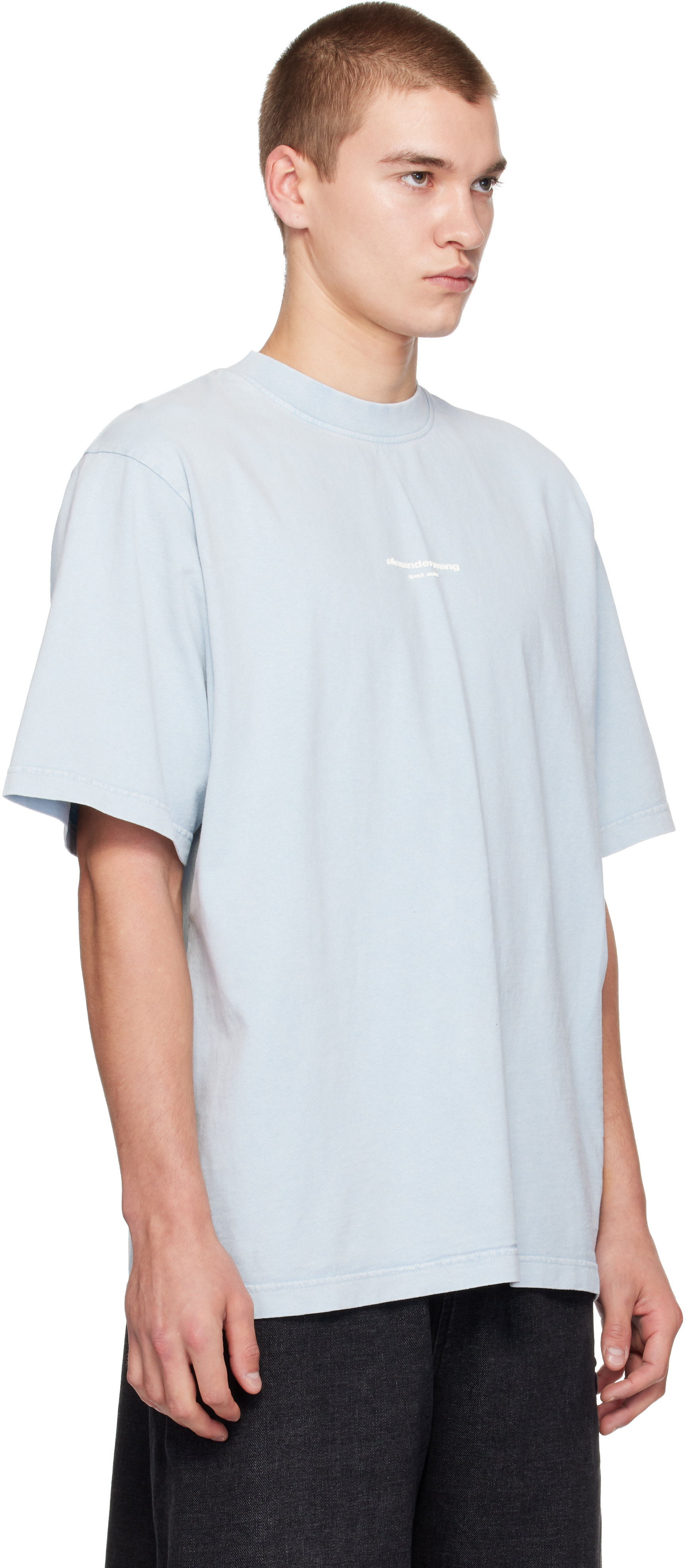 Alexander Wang - Blue Logo Print T-shirt