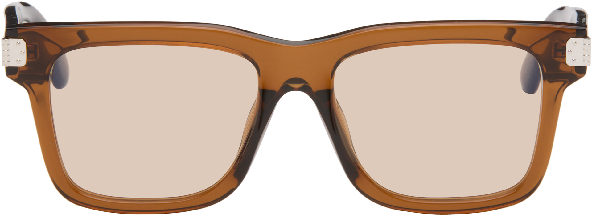 MM6 Maison Margiela: Brown 15 Sunglasses | SSENSE