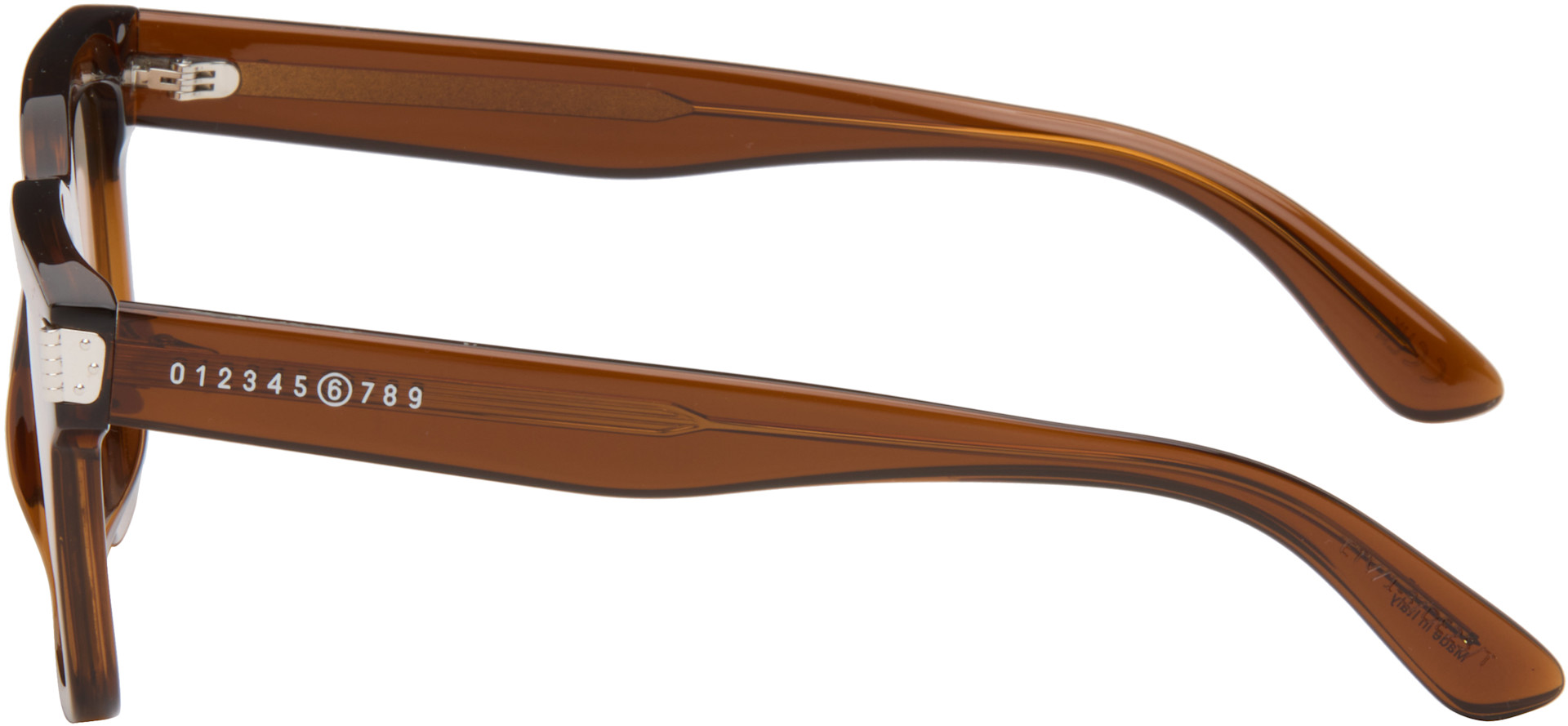 MM6 Maison Margiela: Brown 15 Sunglasses | SSENSE