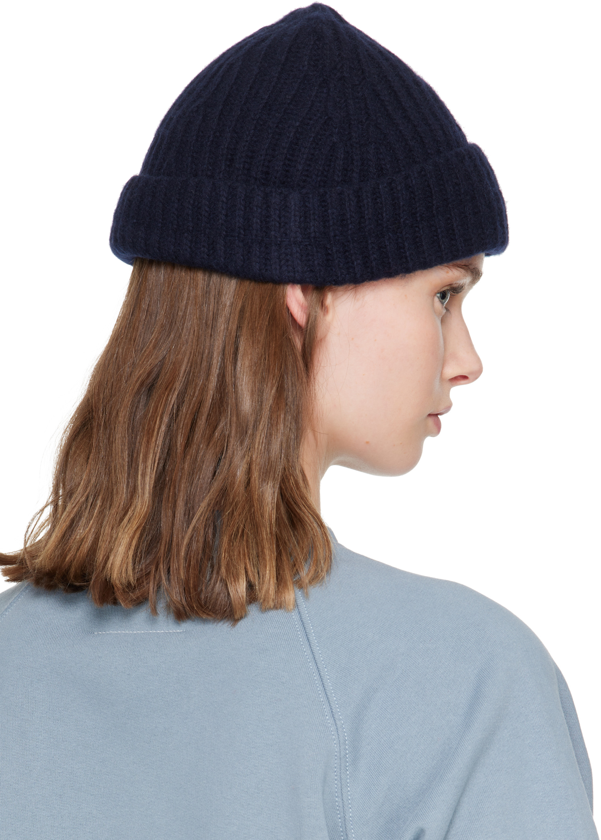 MM6 Maison Margiela: Navy Knit Beanie | SSENSE