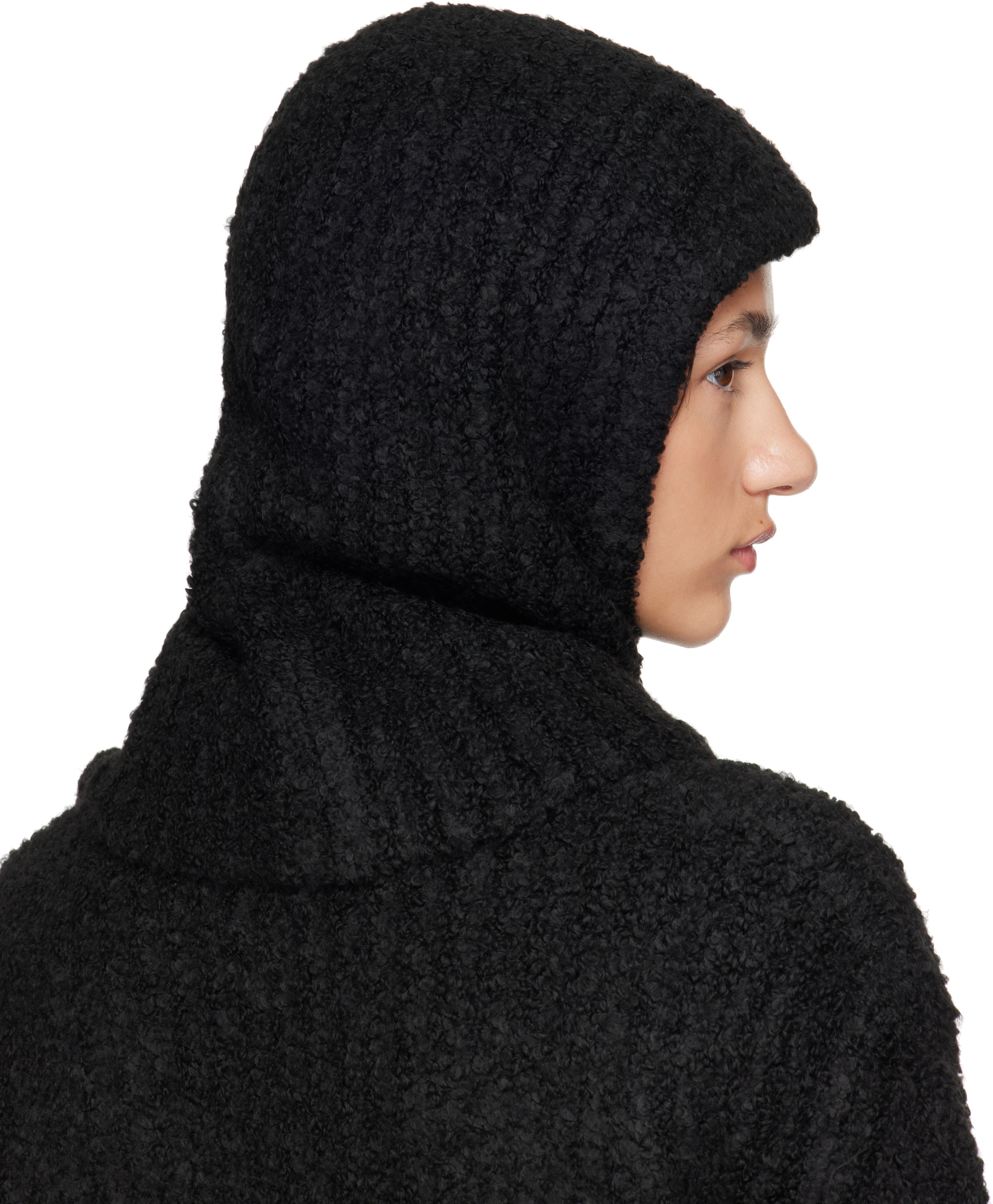 MM6 Maison Margiela クロシェ編みマフラー アルパカ混 MM6 Maison Margiela: Black Logo Balaclava | SSENSE Japan