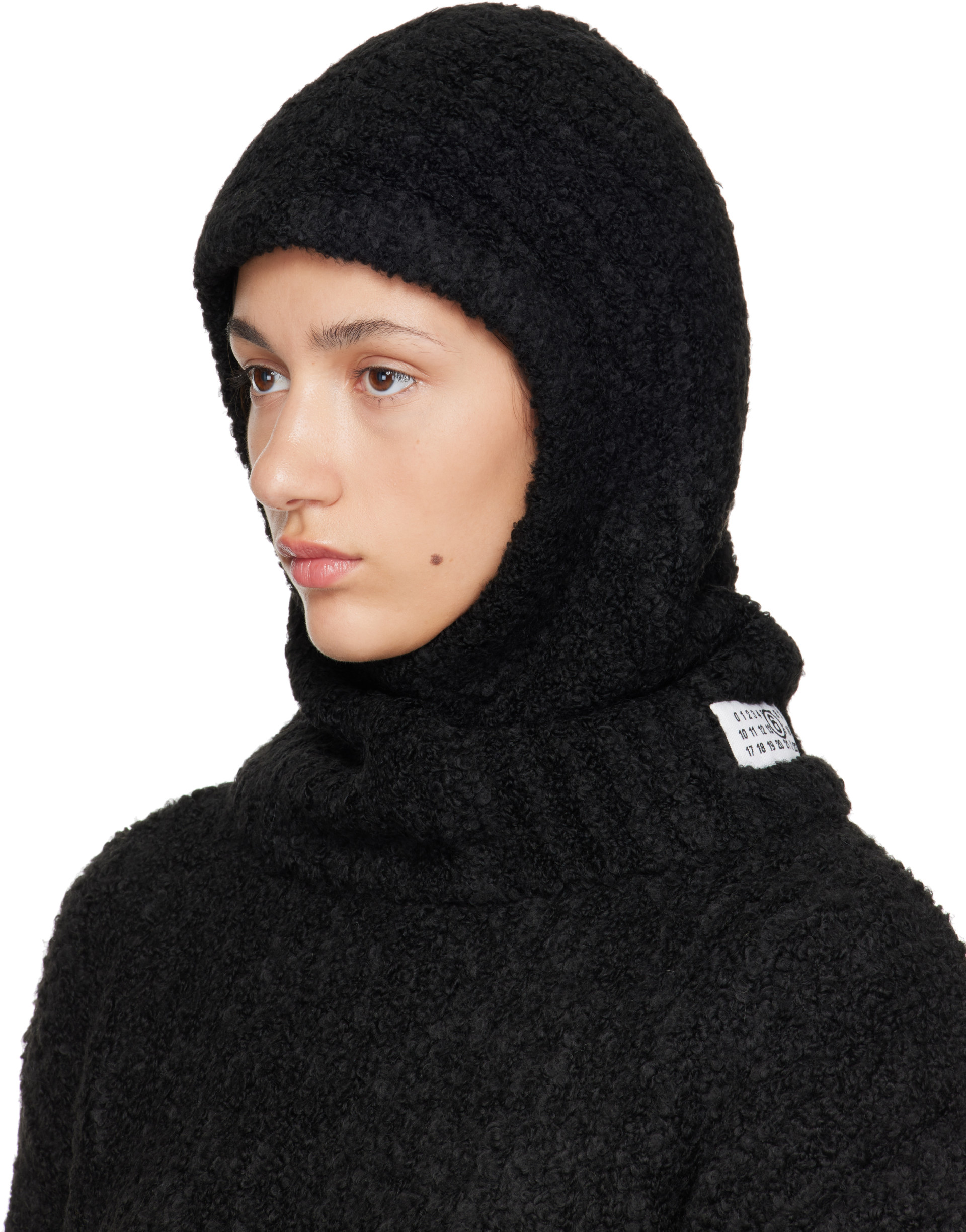 MM6 Maison Margiela: Black Logo Balaclava | SSENSE