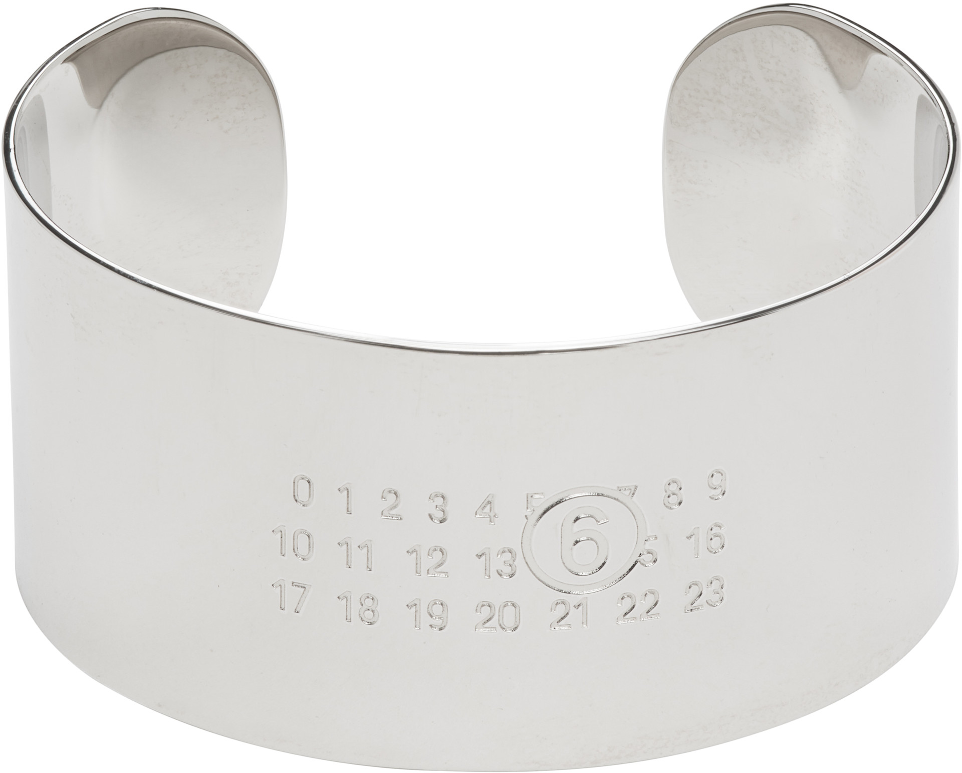 MM6 Maison Margiela: Logo Cuff Bracelet | SSENSE