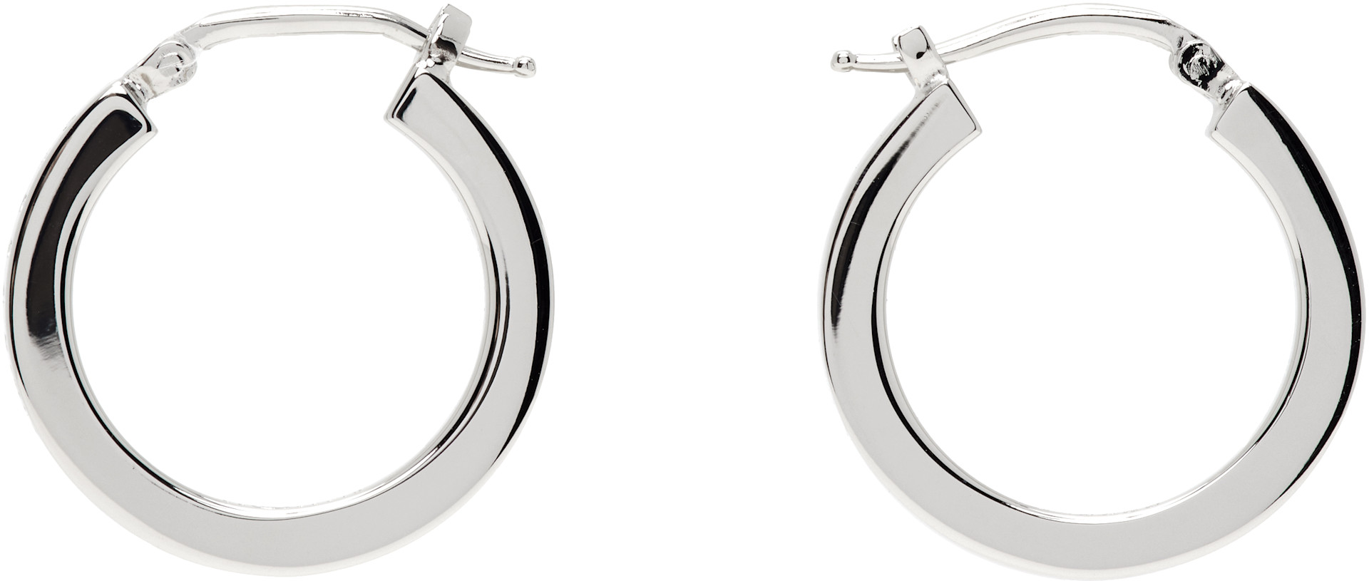アクセサリー MM6 MAISON MARGIELA earring silver MM6 Maison Margiela: Numeric Hoop Earrings | SSENSE