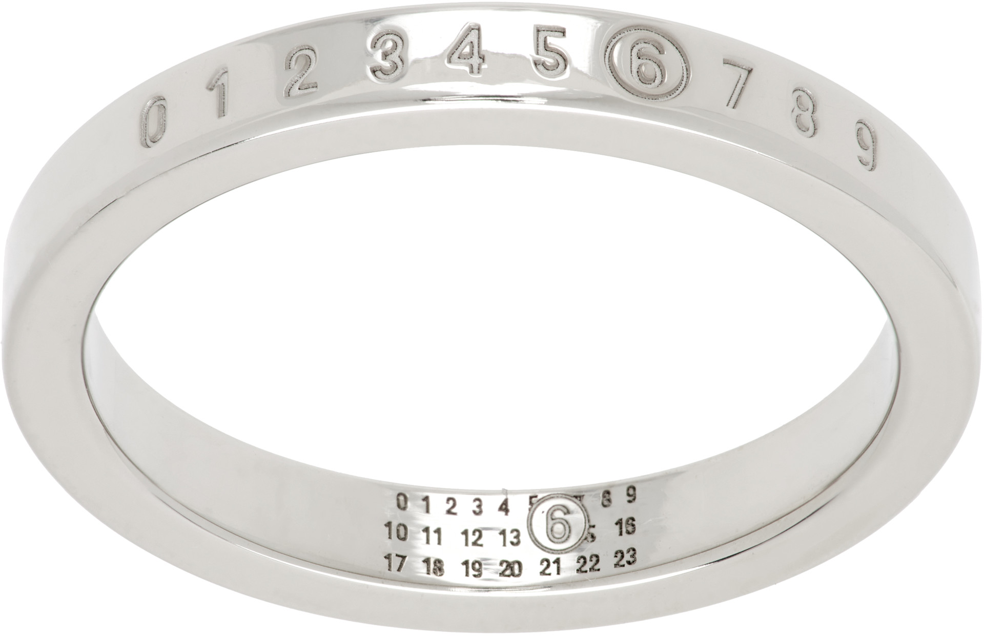 MM6 Maison Margiela - Bague à logo numérique