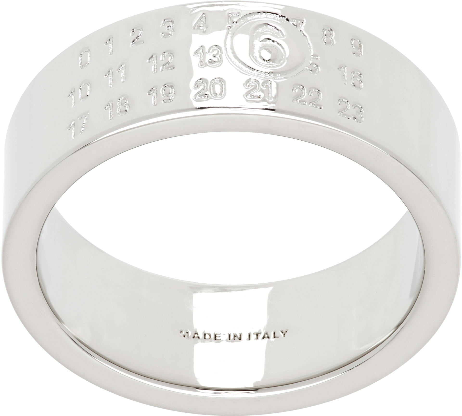MM6 Maison Margiela - Bague à logo numérique