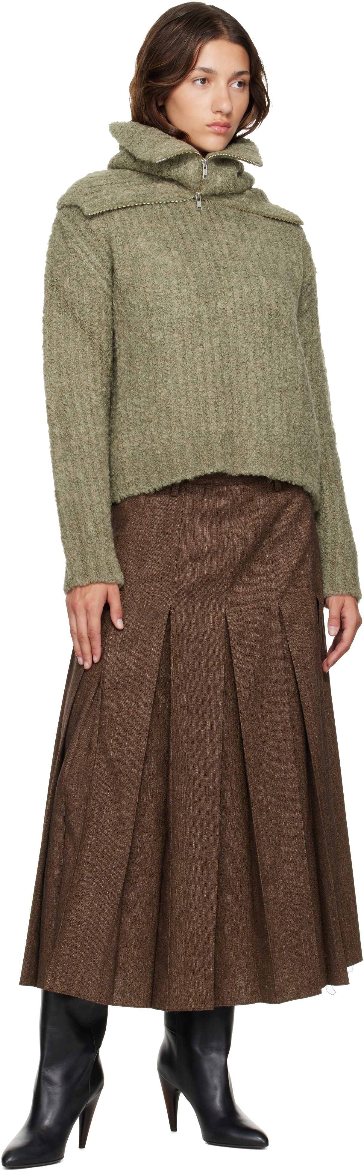 MM6 Maison Margiela - Col vert à glissière