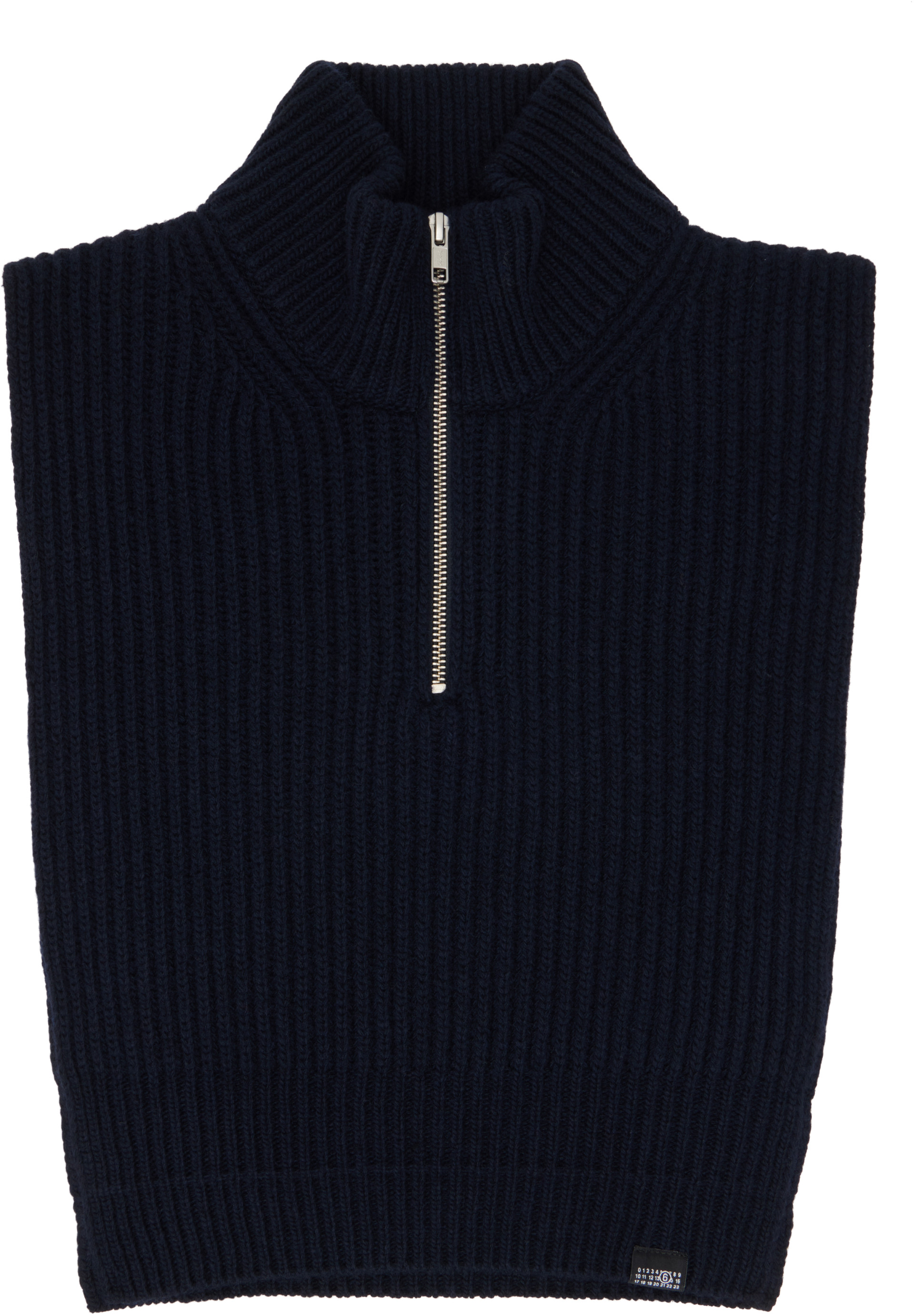 MM6 Maison Margiela: Navy Wool Stole Scarf | SSENSE