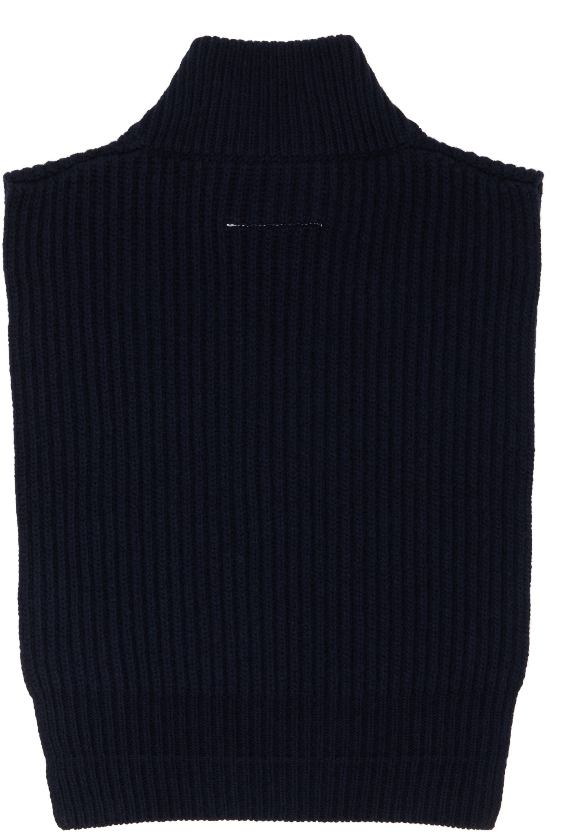 MM6 Maison Margiela: Navy Wool Stole Scarf | SSENSE