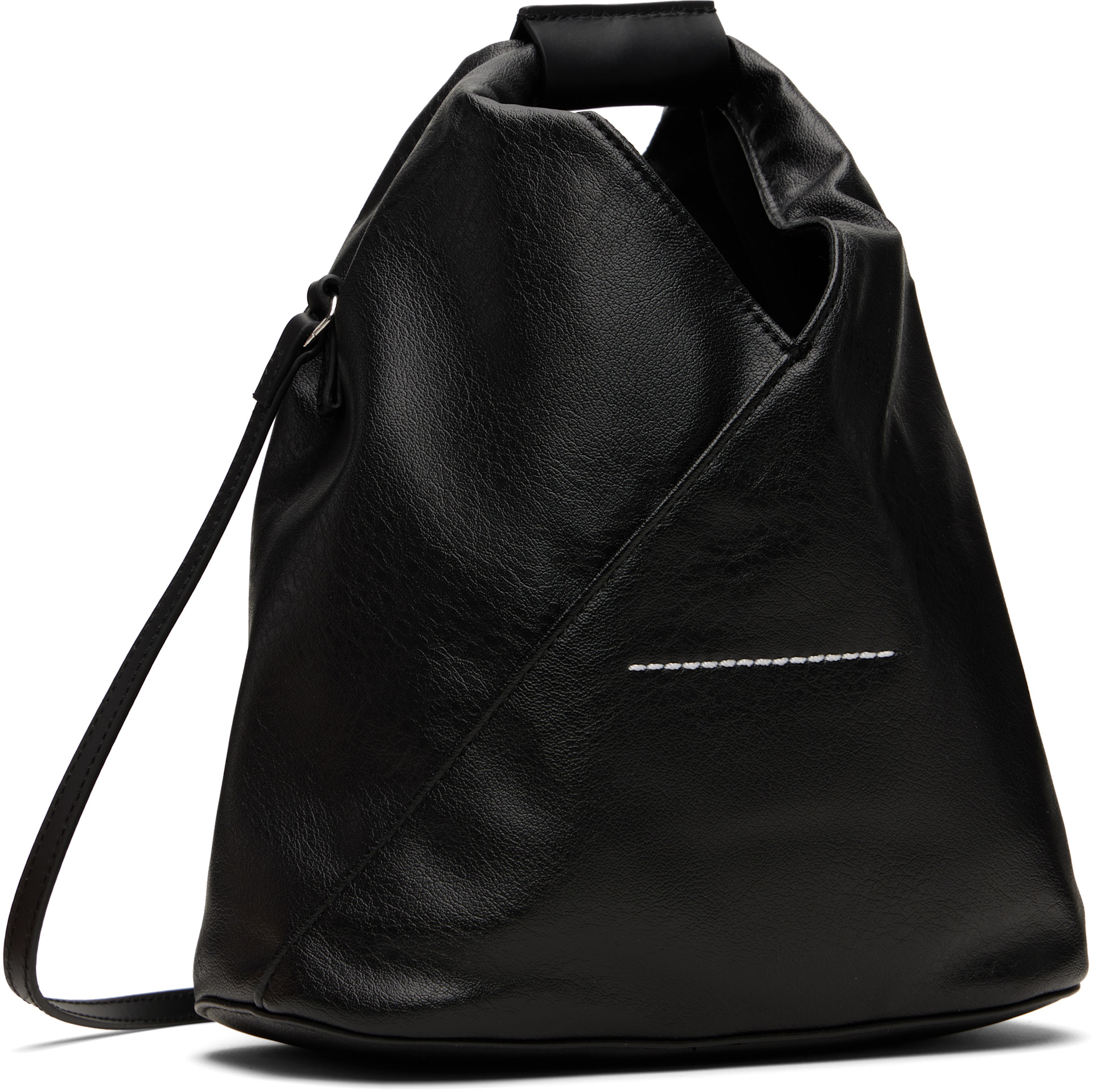 MM6 Maison Margiela: Black Triangle Crossbody Bag | SSENSE