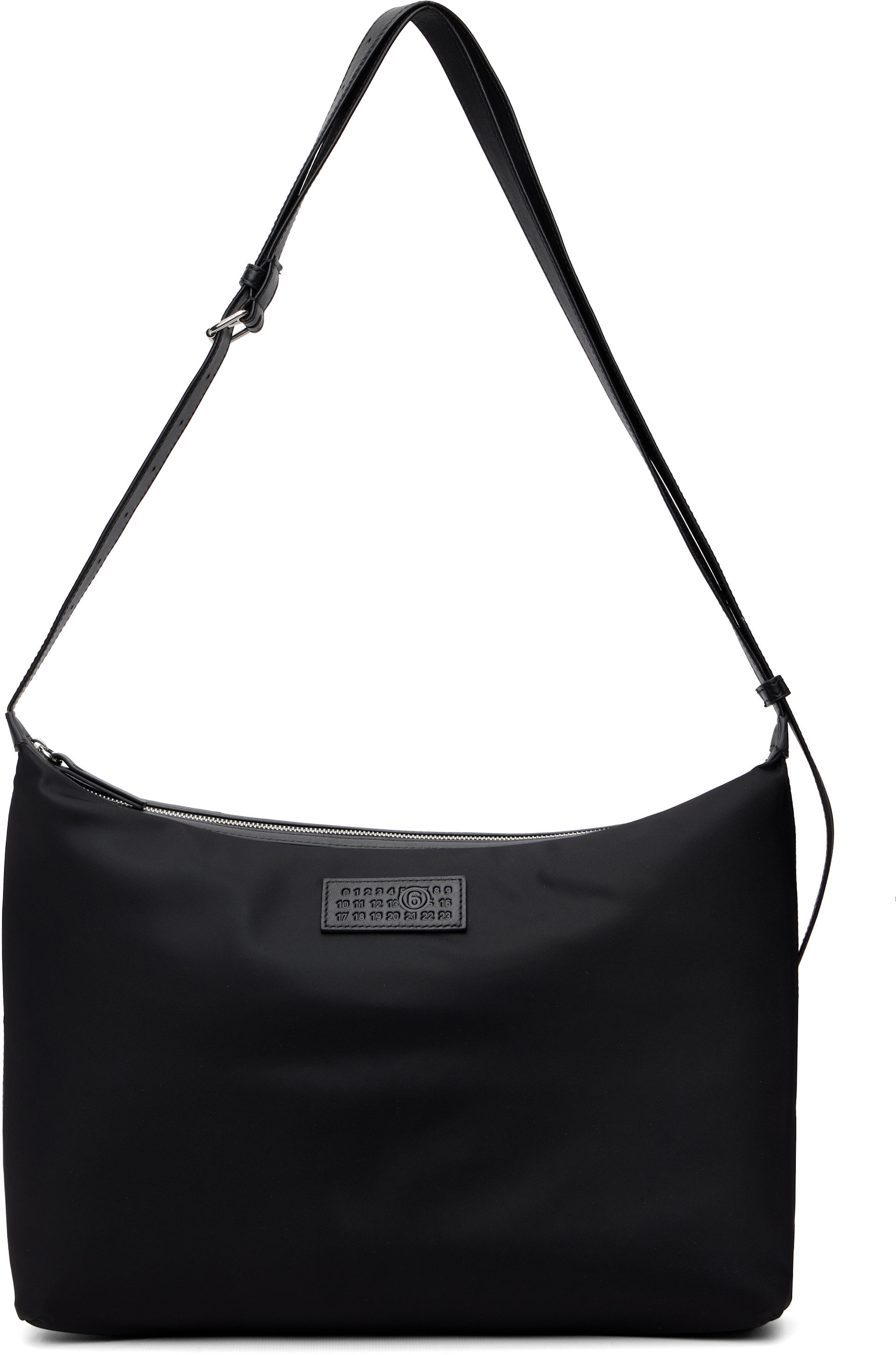 MM6 Maison Margiela: Black Numeric Crossbody Bag | SSENSE