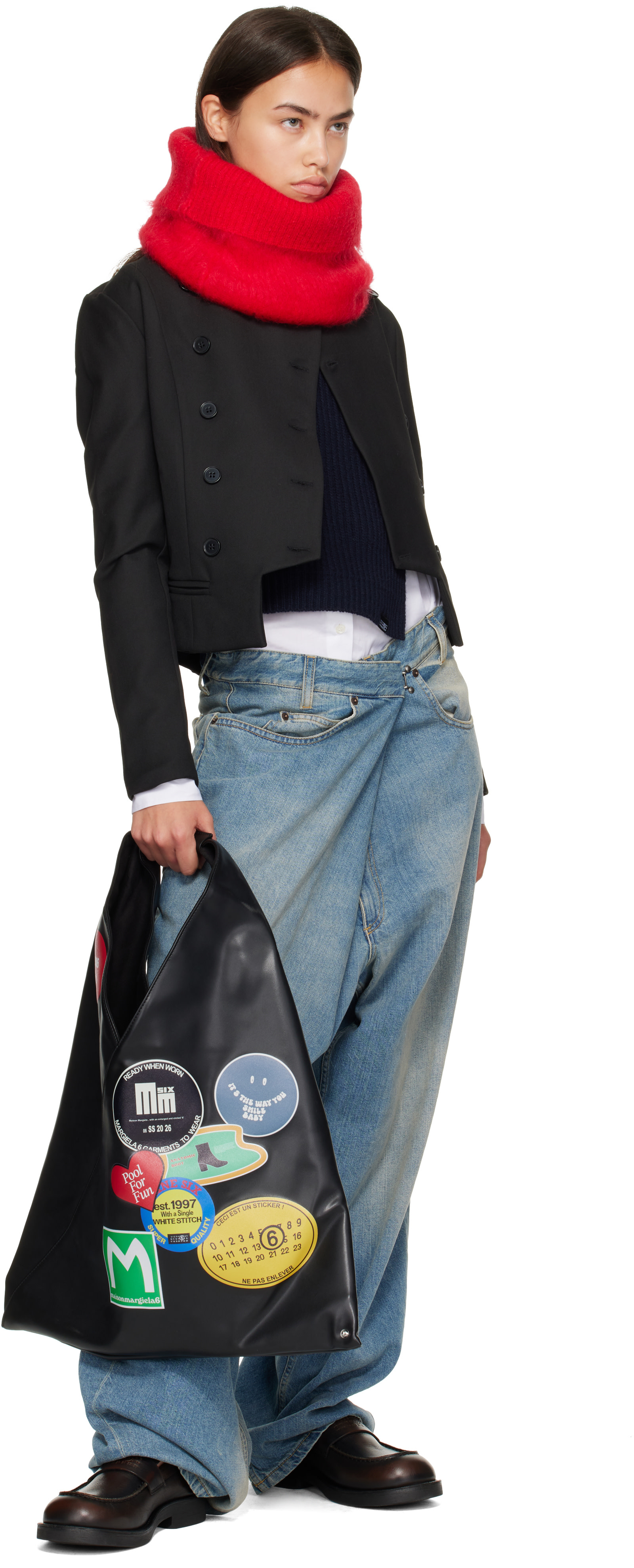 MM6 Maison Margiela: Black Classic Medium Tote | SSENSE