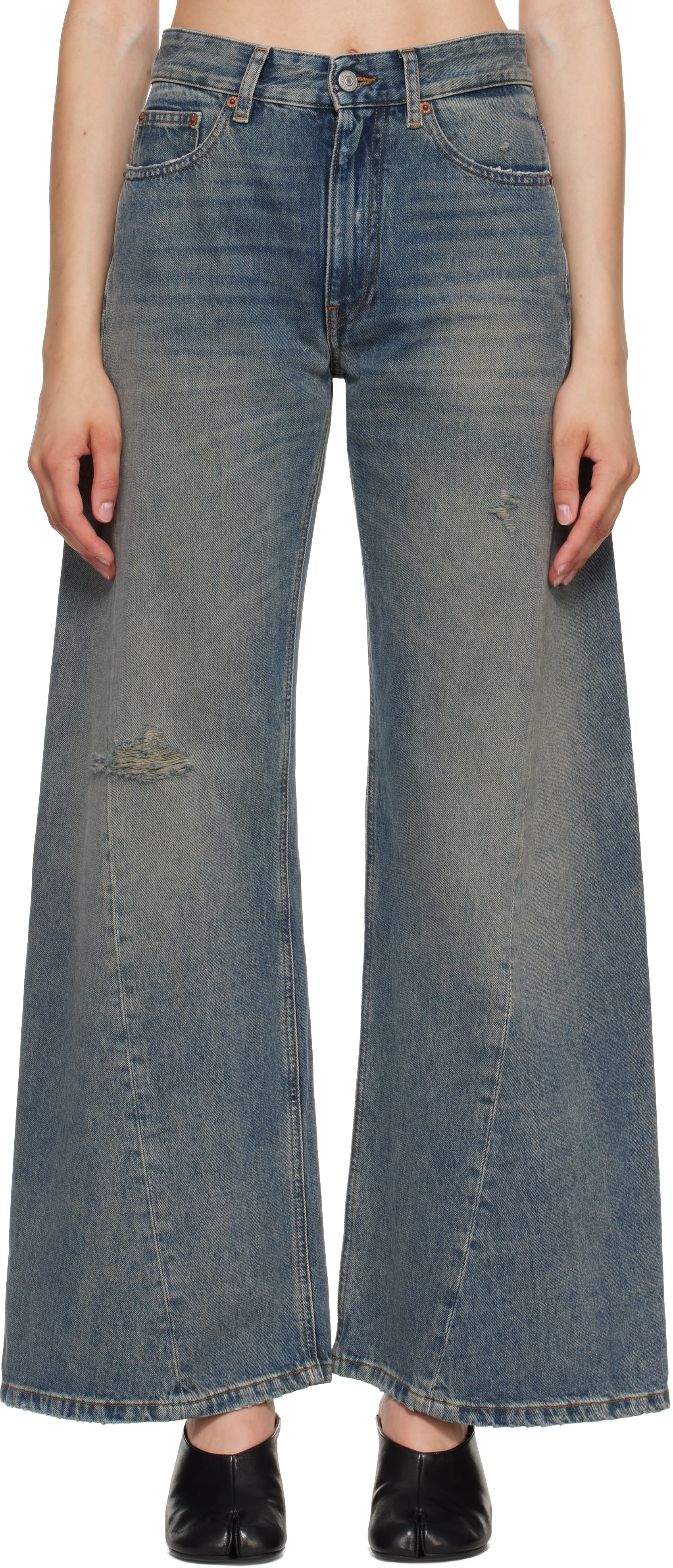 MM6 Maison Margiela - Jean ample bleu marine