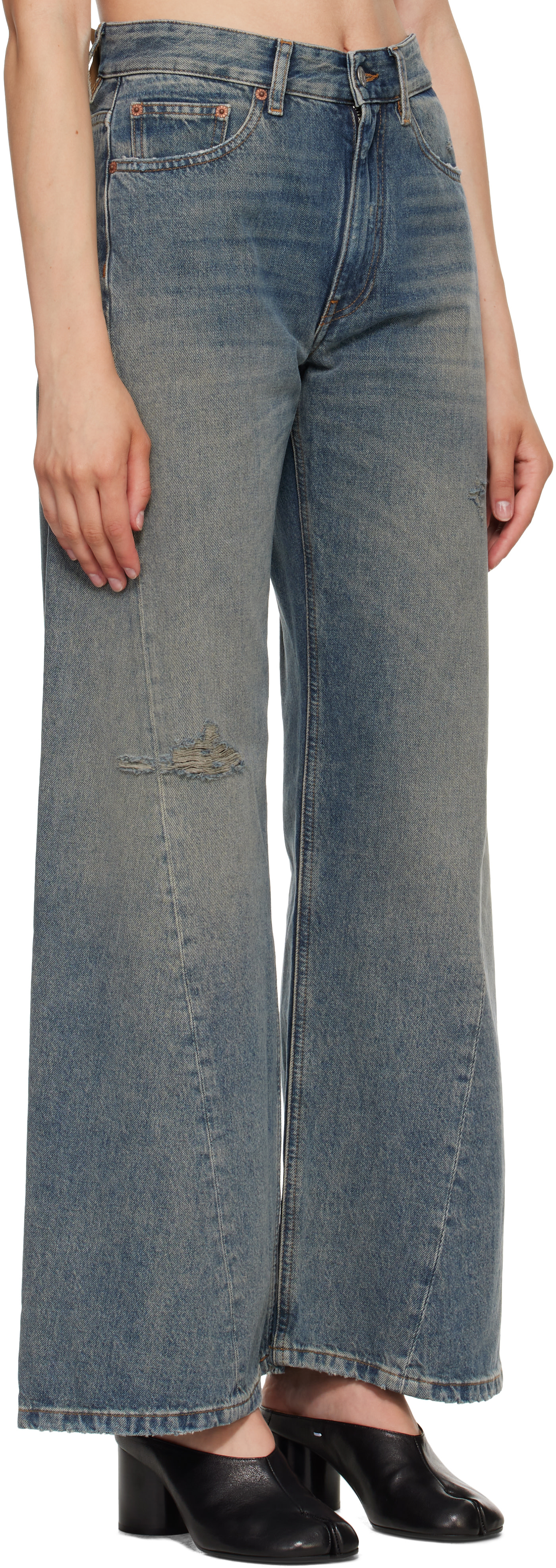 MM6 Maison Margiela - Jean ample bleu marine